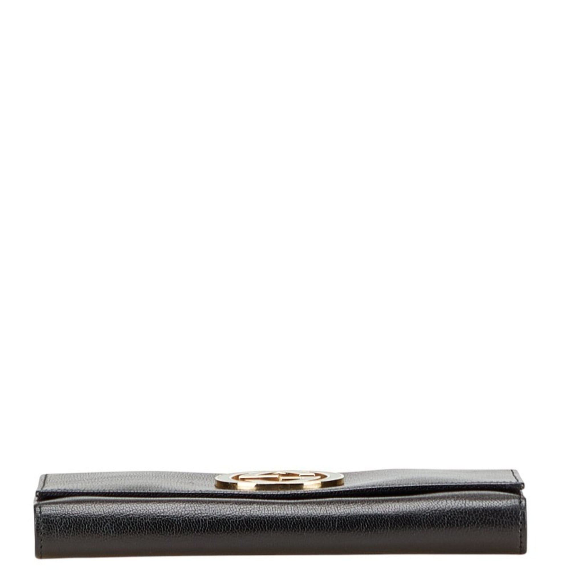 Gucci Black Green Leather Coin Purse/Coin Case (Pre-Owned)
