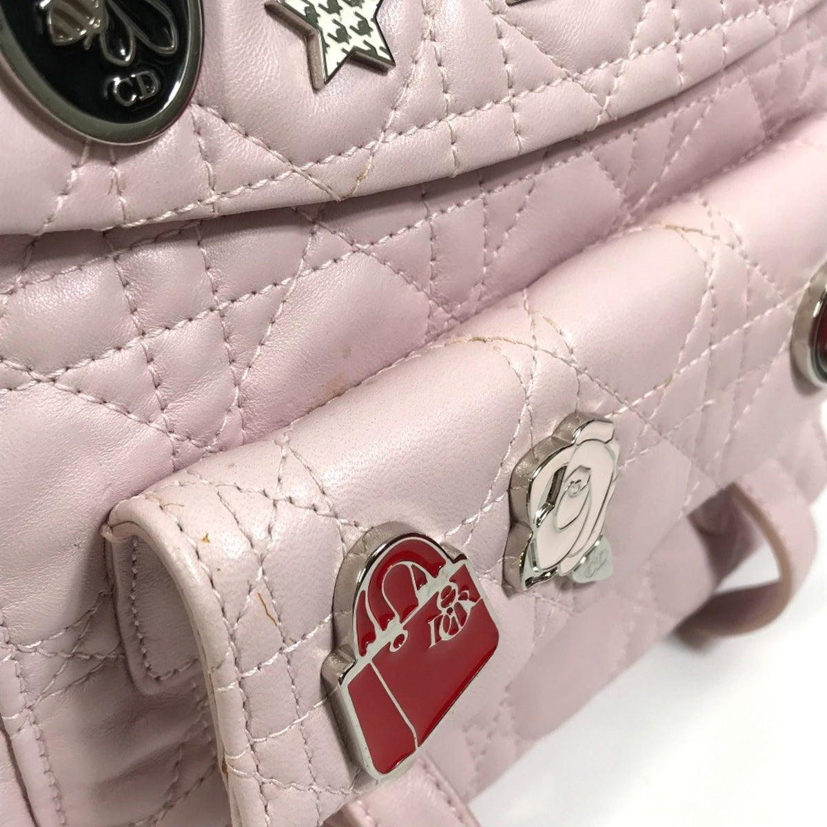 Christian Dior Pink Leather Backpack (Pre-Owned)
