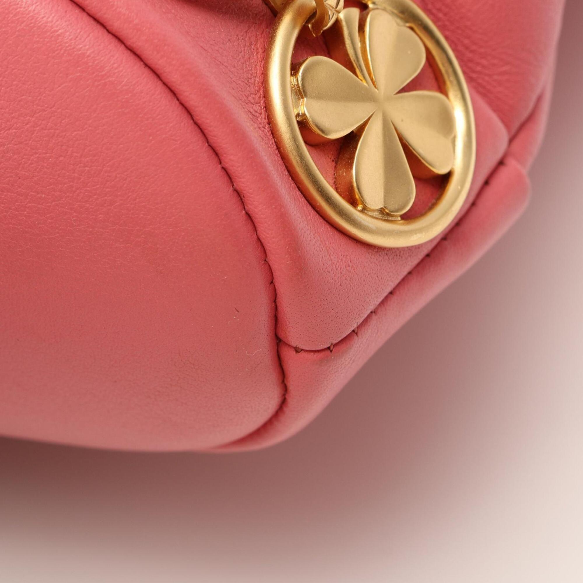 Chanel Pink Leather Handbag Shoulder Bag (Pre-Owned)