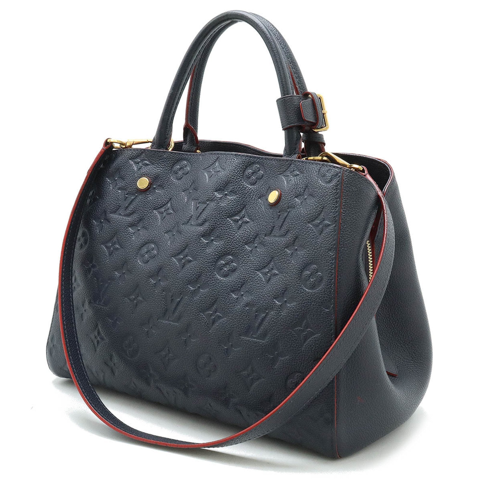 Louis Vuitton Marine Rouge Navy Red Color Monogram Empreinte Handbag Shoulder Bag (Pre-Owned)