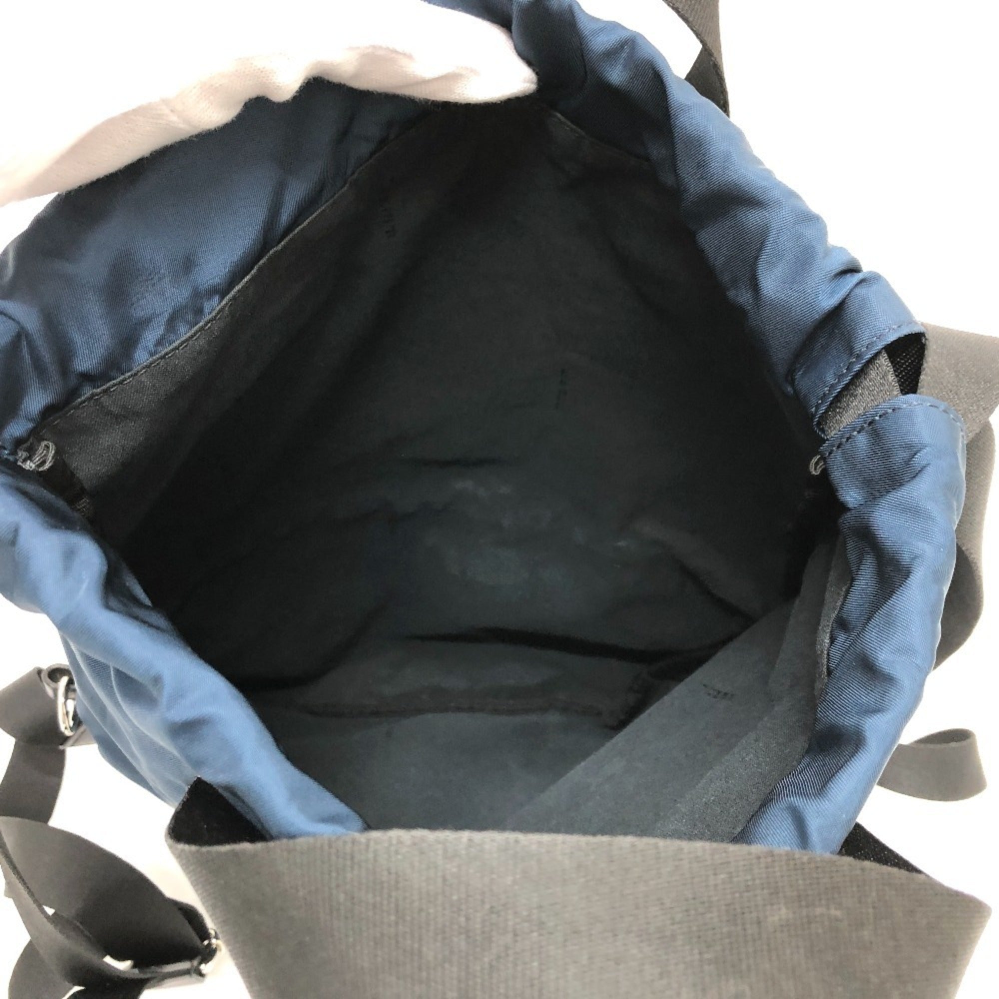 Fendi Zucca Navy Nylon Backpack (Pre-Owned)