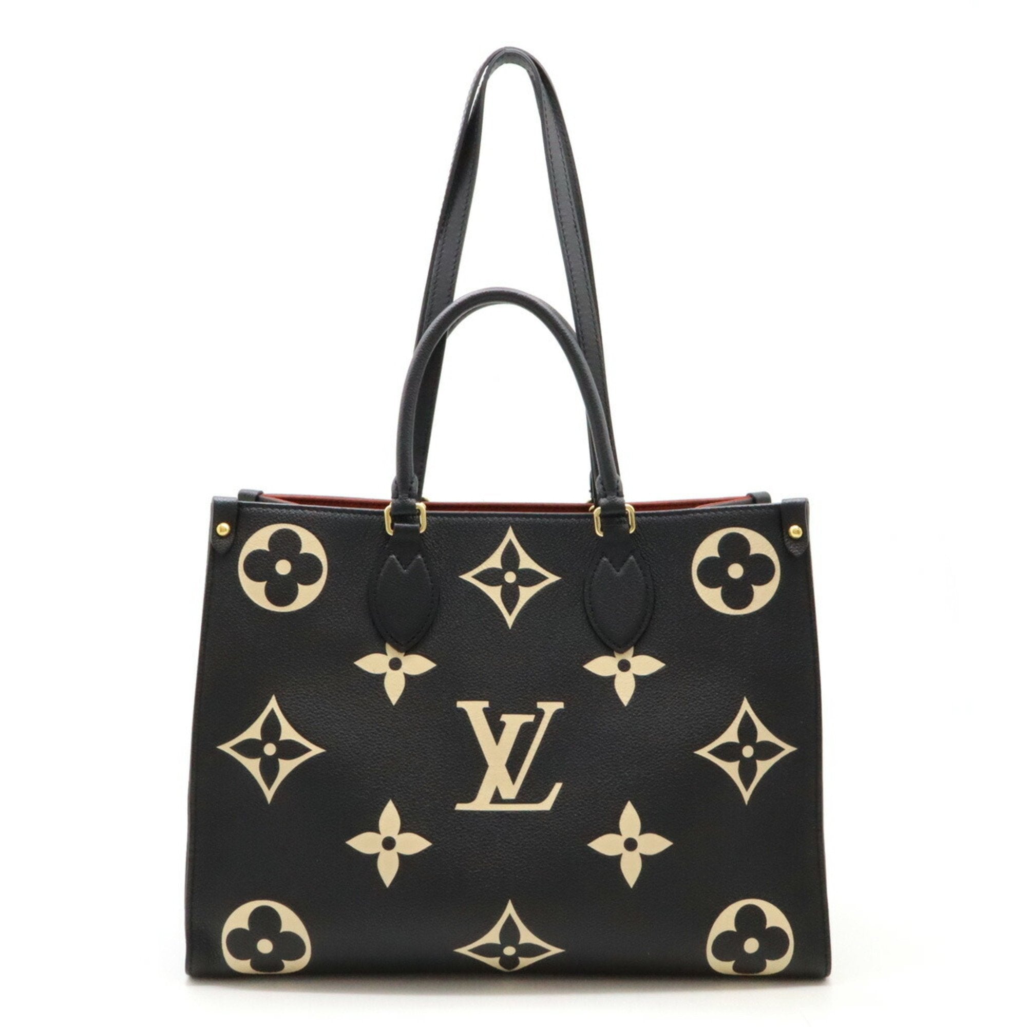 Louis Vuitton Beige Black Monogram Empreinte Handbag Tote Bag (Pre-Owned)
