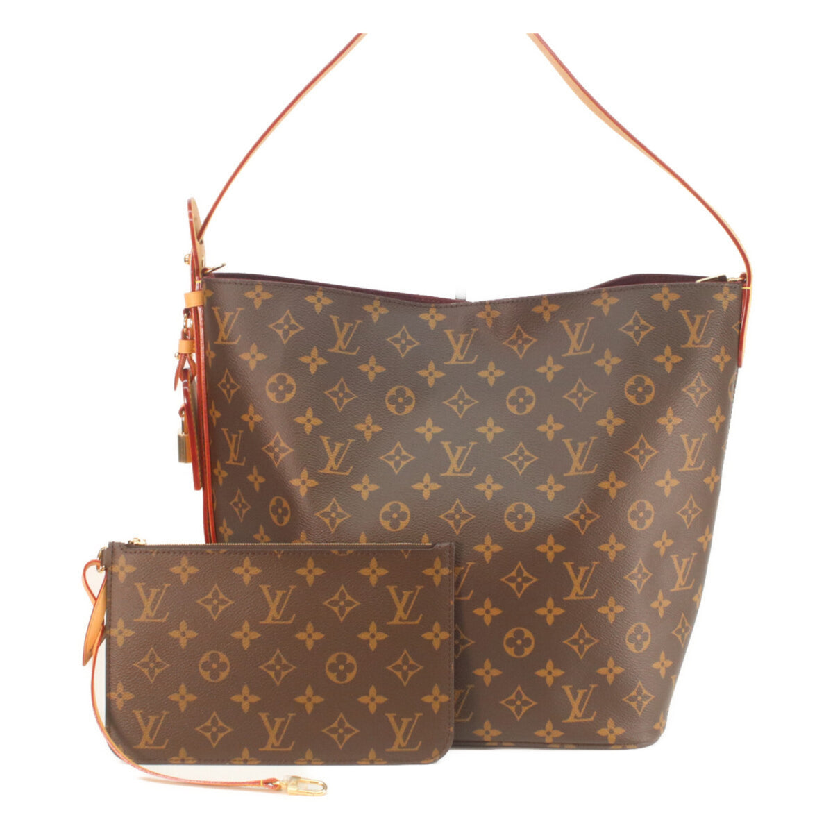Louis Vuitton Brown Monogram Pouch Shoulder Bag (Pre-Owned)