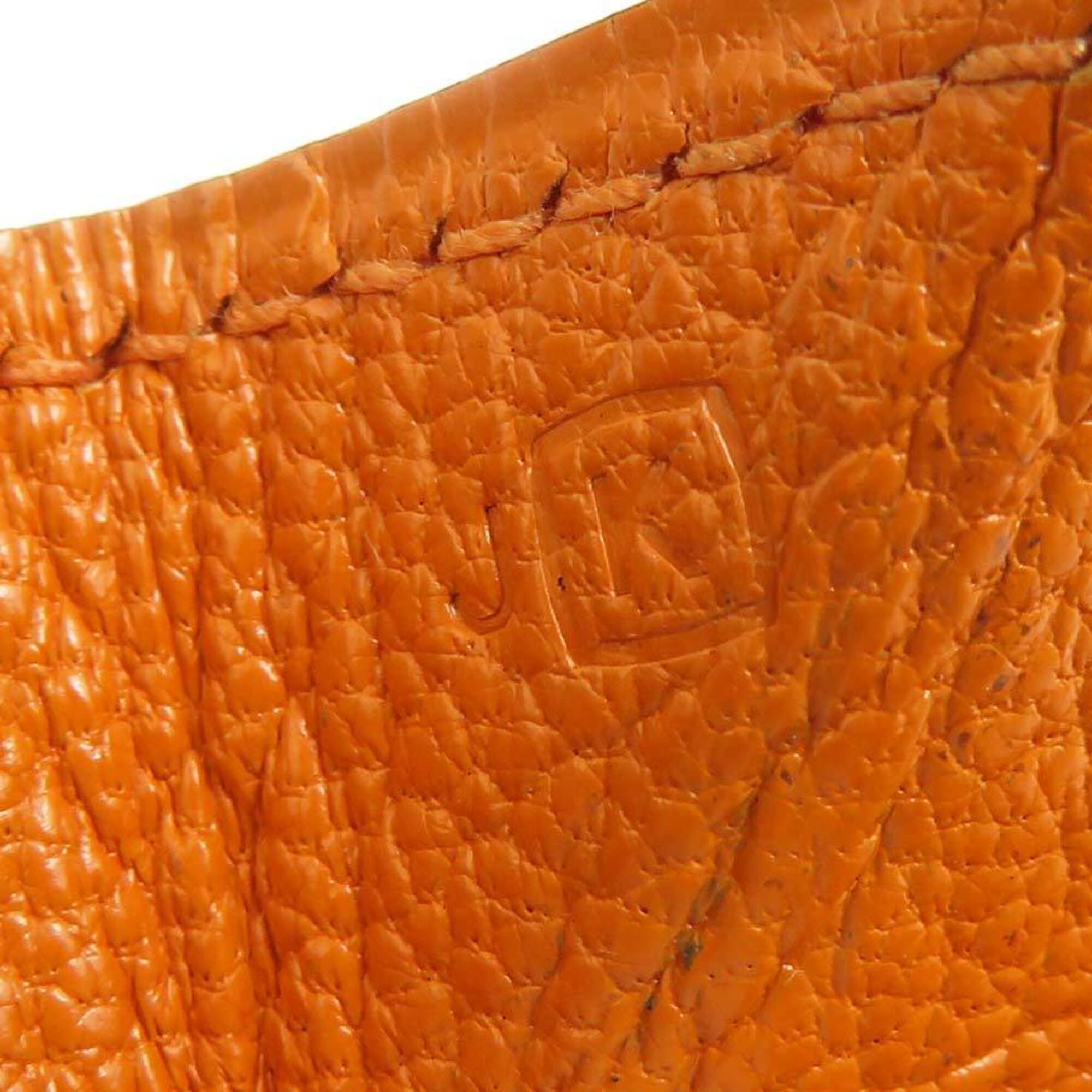 Hermes Orange Leather Coin Purse/Coin Case (Pre-Owned)