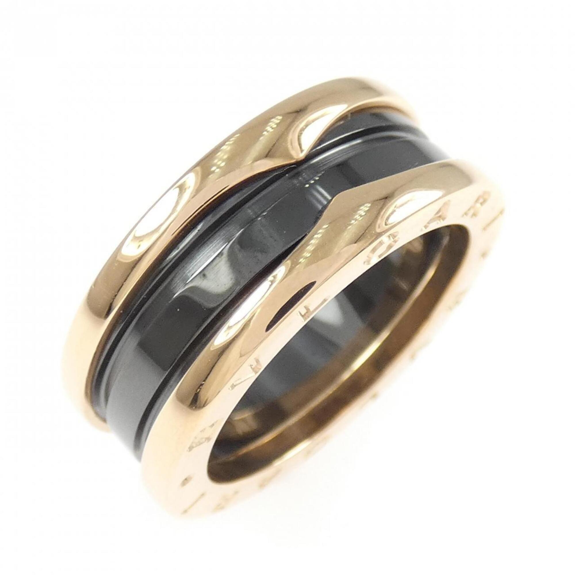 Bvlgari B.Zero1 Pink Gold Black Pink Gold (18K) Ceramic Band Ring (Pre-Owned)