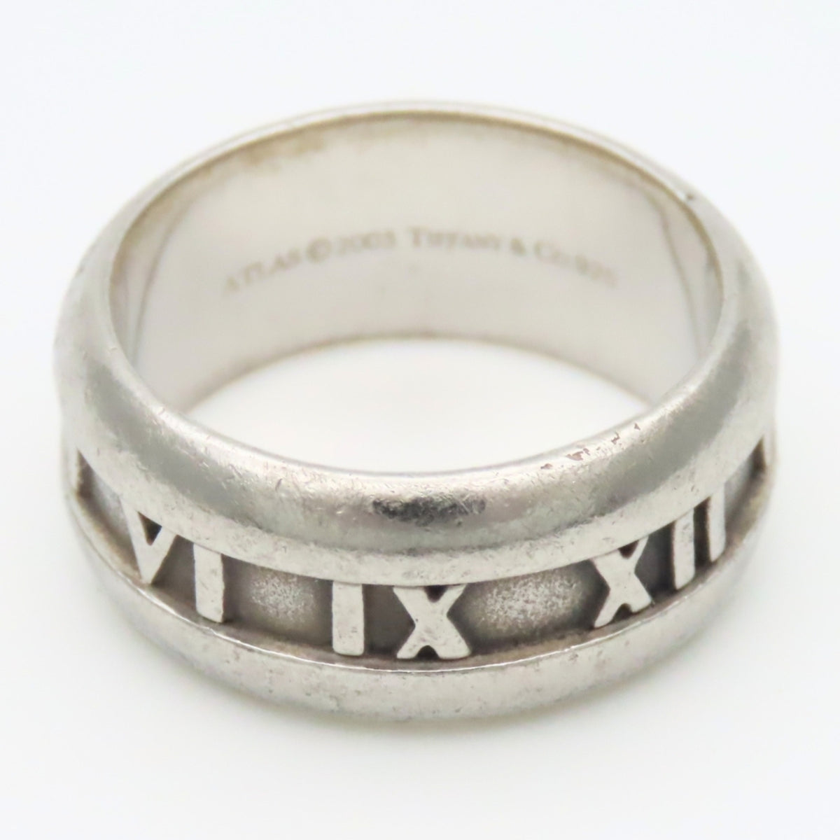 Tiffany Atlas Silver Silver 925 Band Ring (Pre-Owned)