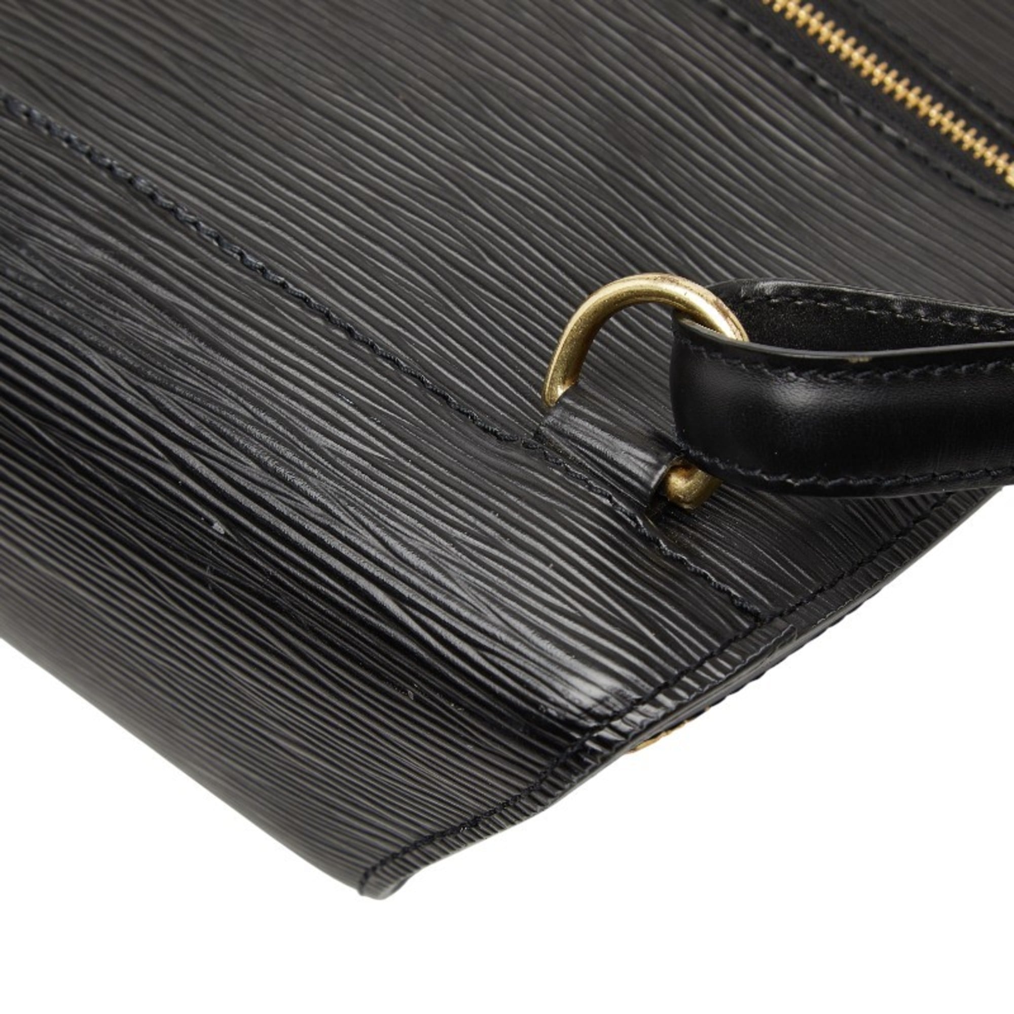Louis Vuitton Black Noir Leather Backpack (Pre-Owned)