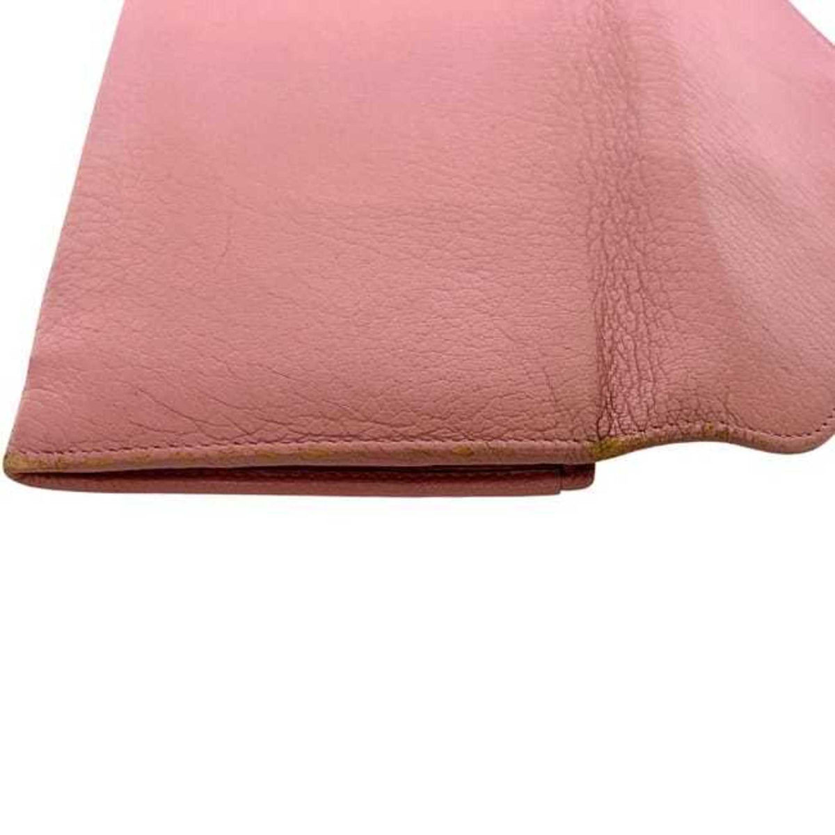 Miu Miu Pink Leather Long Wallet (Bi-Fold) (Pre-Owned)