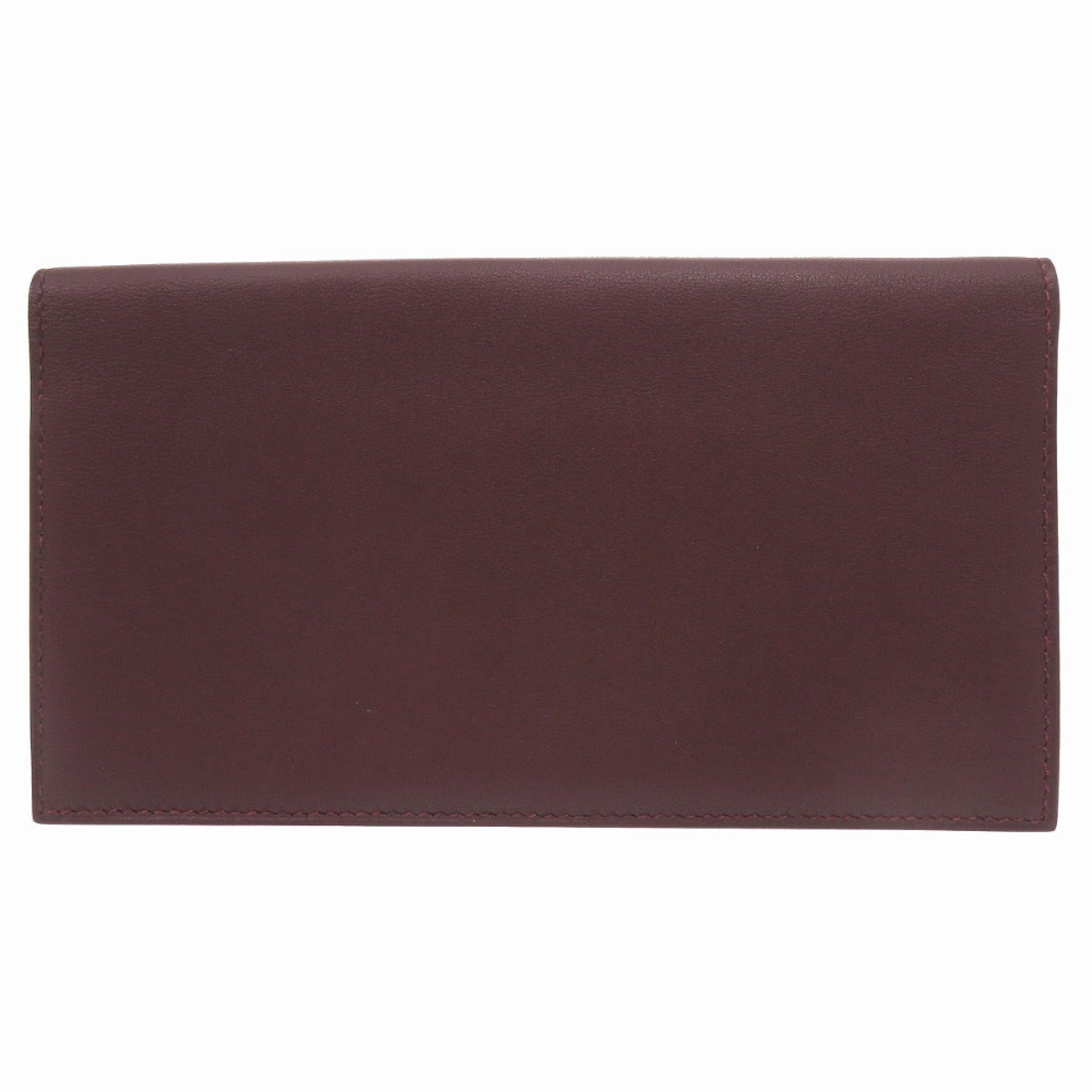 Hermes Prune Swift Leather Long Wallet (Bi-Fold) (Pre-Owned)