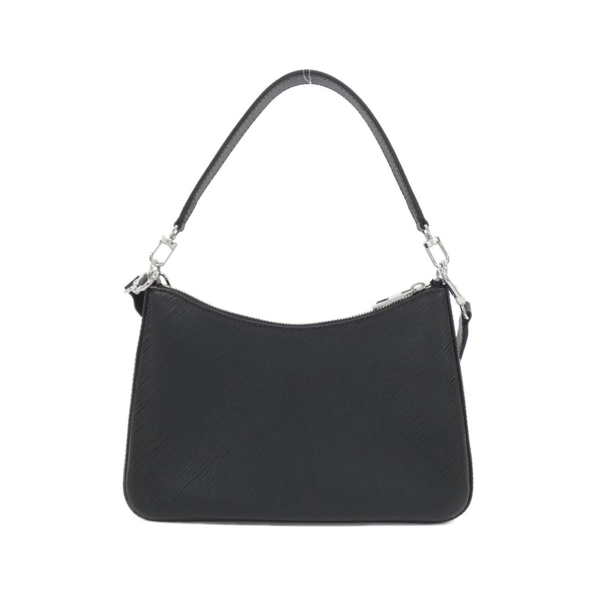 Louis Vuitton Black Leather Pouch Shoulder Bag (Pre-Owned)