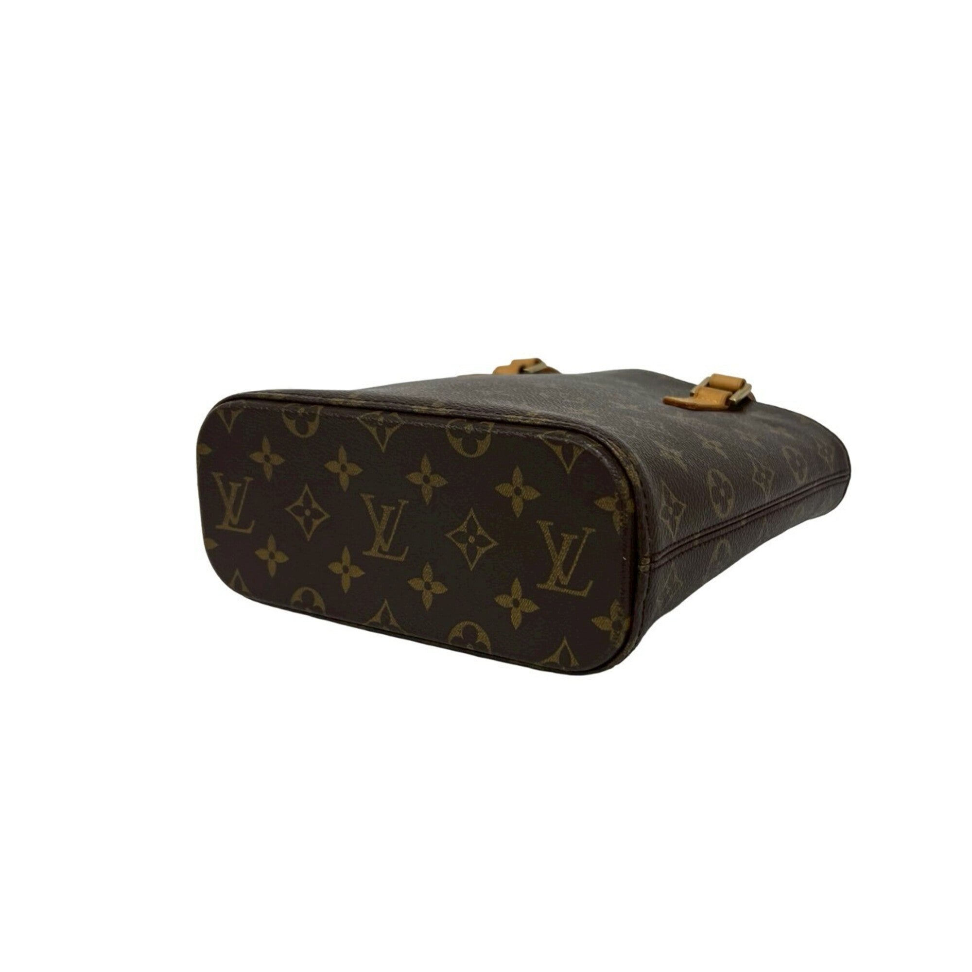 Louis Vuitton Brown Leather Pvc Handbag Tote Bag (Pre-Owned)