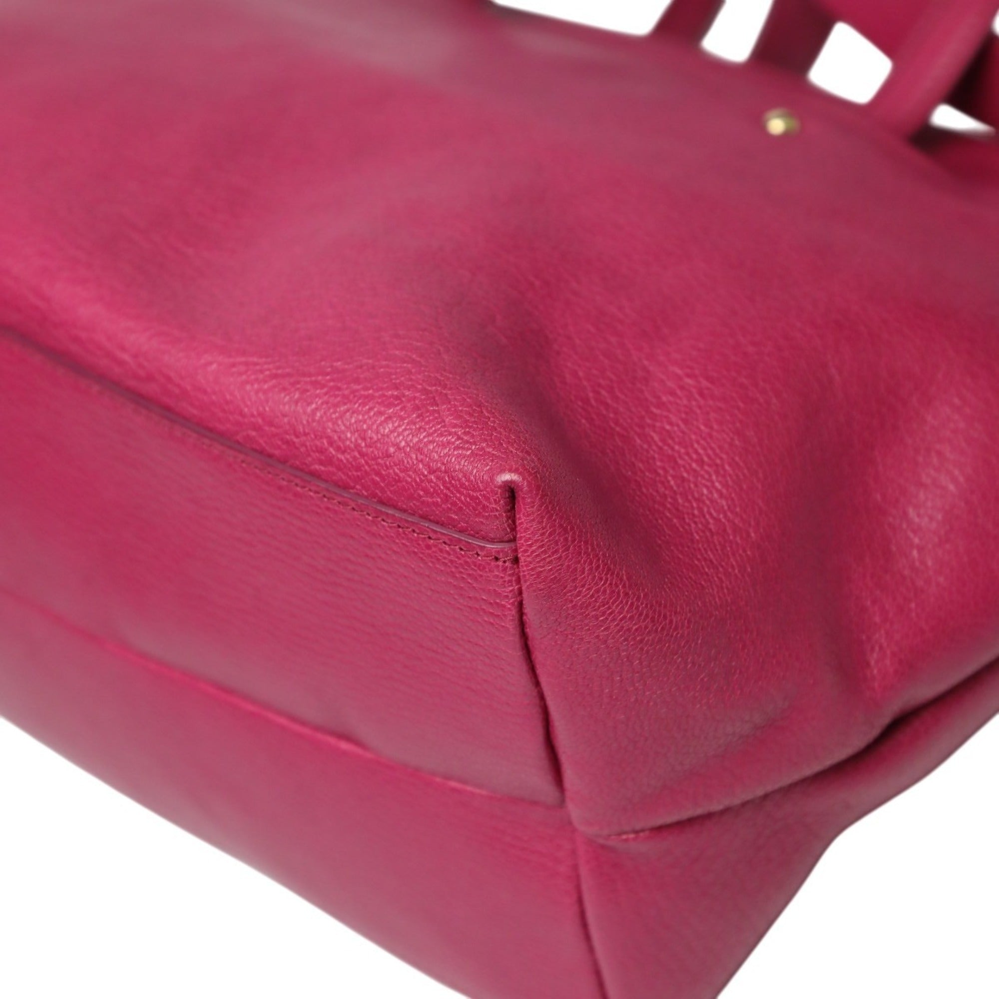 Salvatore Ferragamo Pink Leather Handbag Shoulder Bag (Pre-Owned)