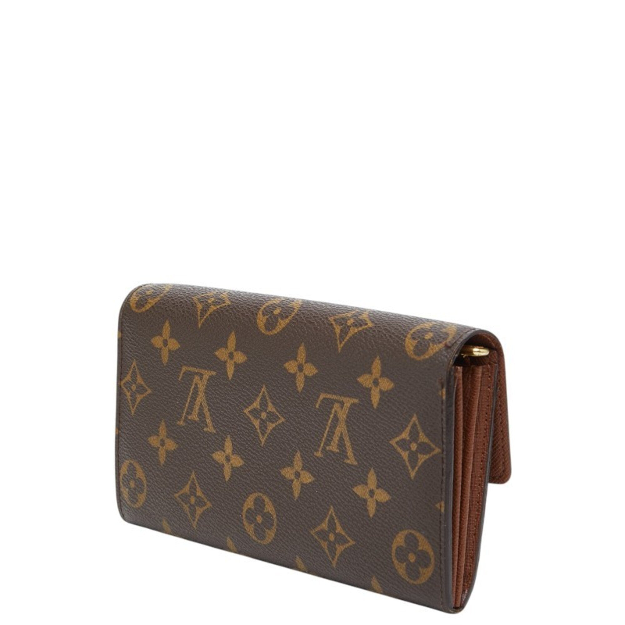 Louis Vuitton Brown Pvc Leather Long Bill Wallet (Bi-Fold) (Pre-Owned)