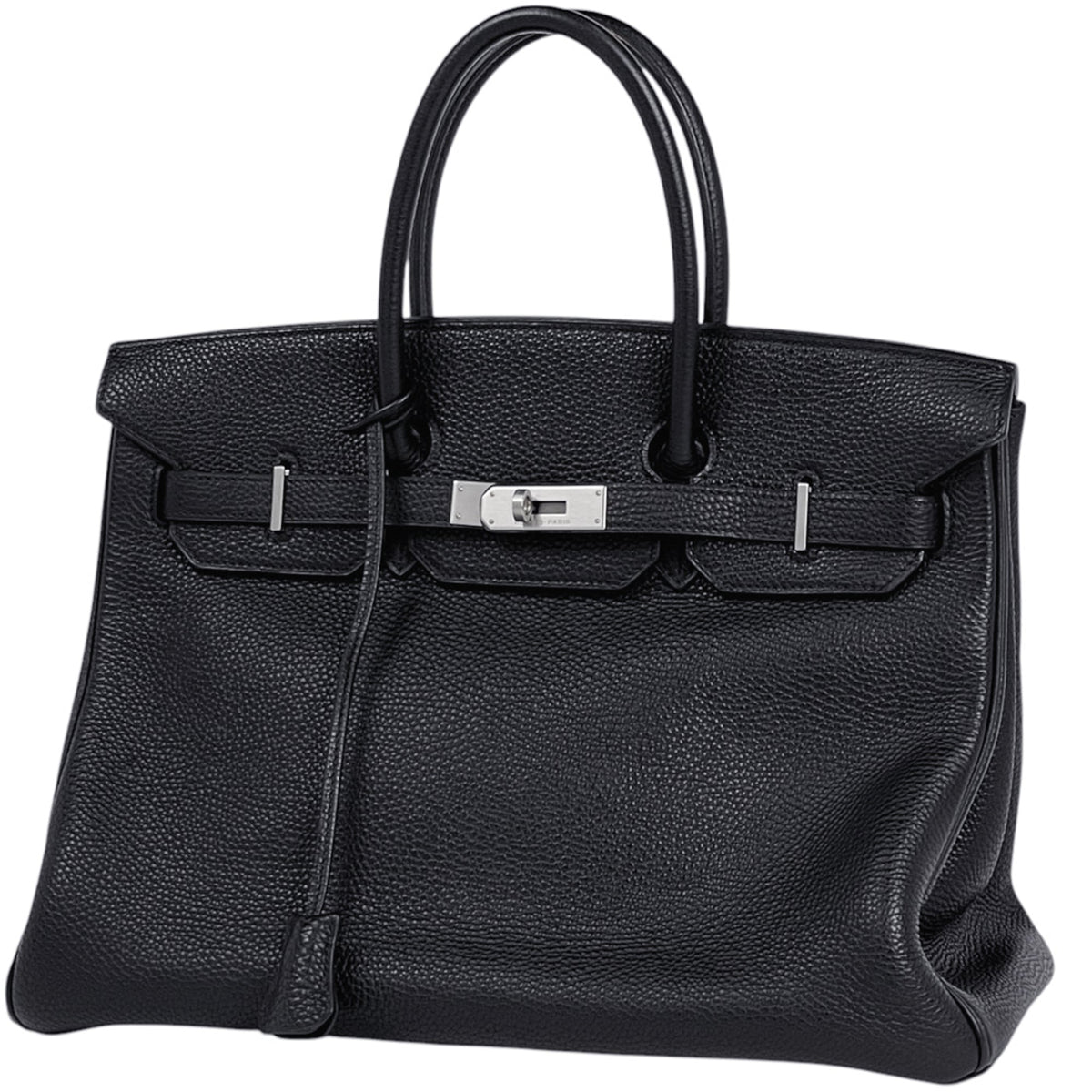 Hermes Black Togo Leather Handbag (Pre-Owned)