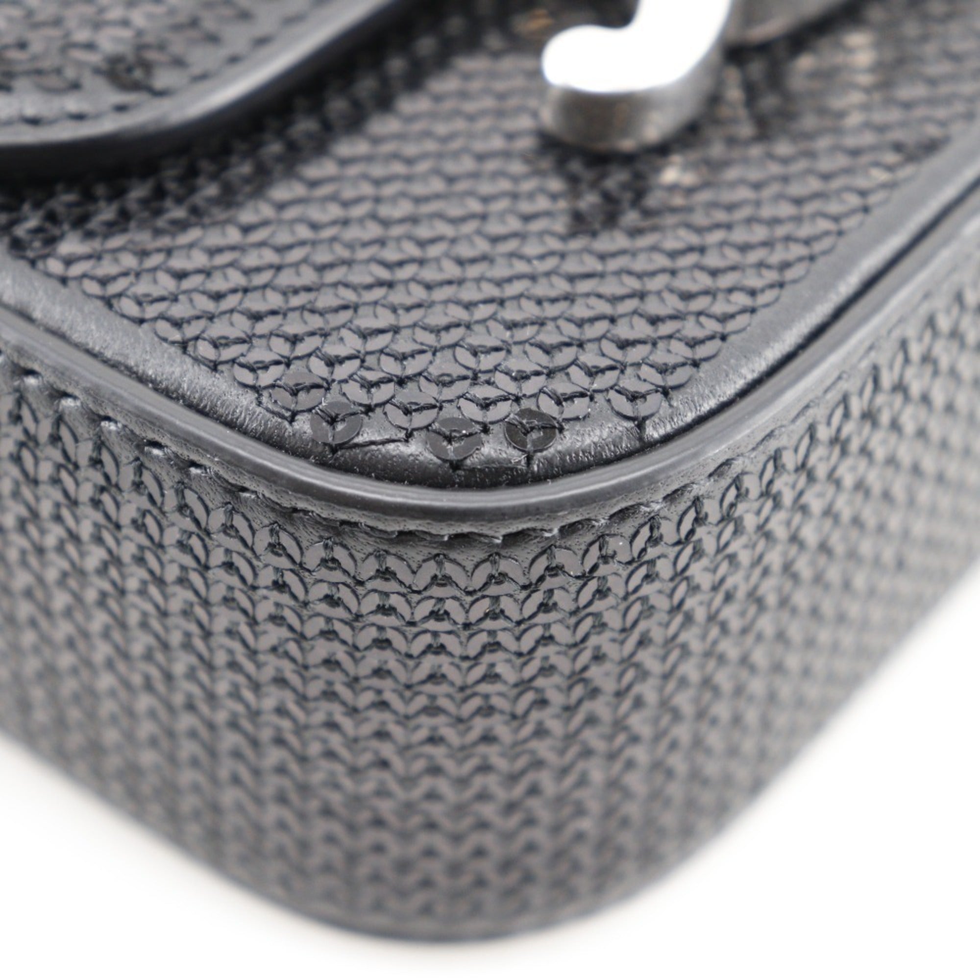 Celine Black Leather Spangles Shoulder Bag (Pre-Owned)