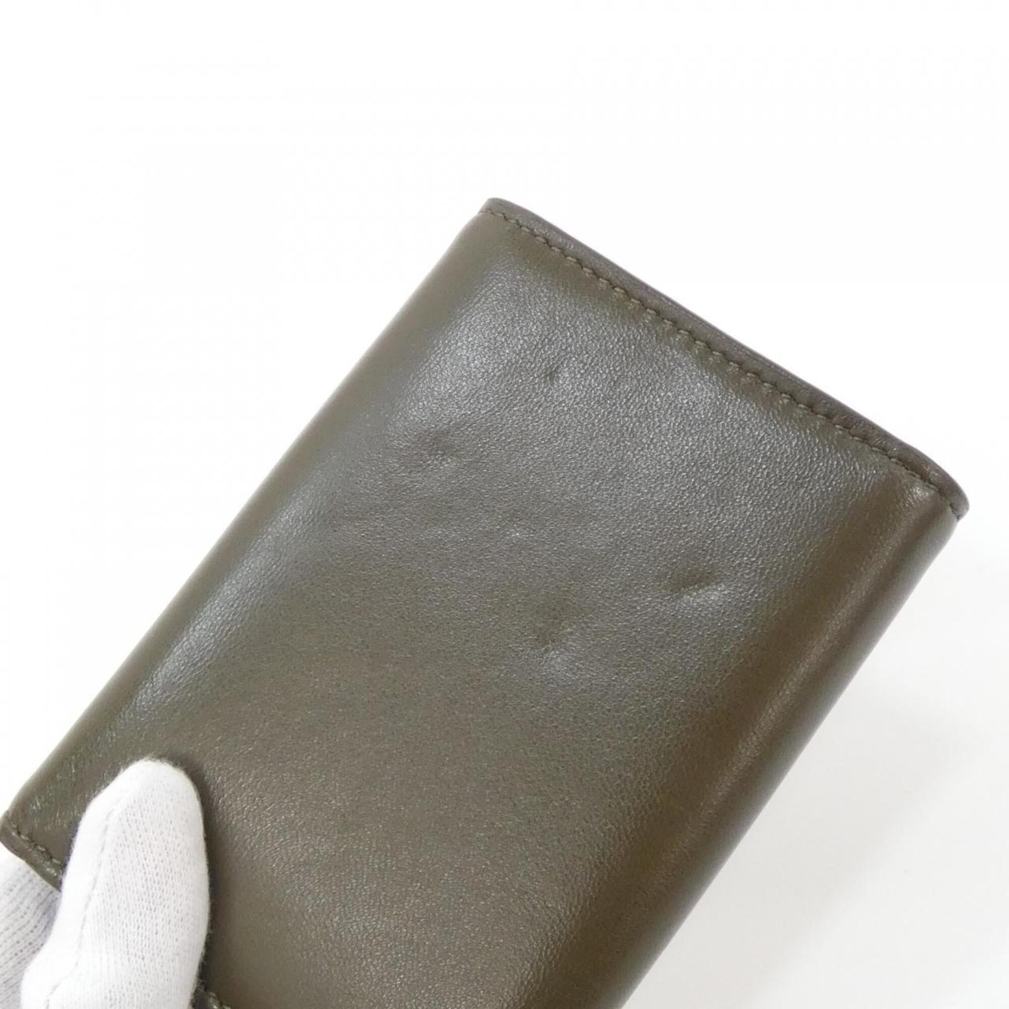 Loewe Dark Khaki Green Leather Wallet (Tri-Fold) (Pre-Owned)