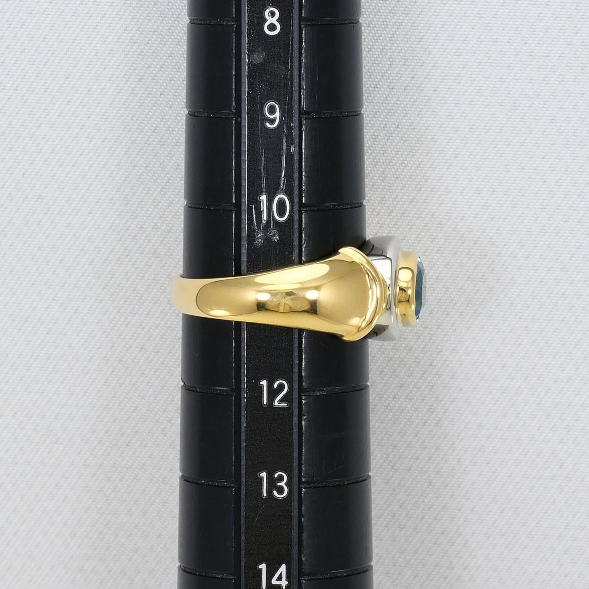 Unbranded Blue Yellow Gold Yellow Gold (18K) Platinum 900 Band Ring (Pre-Owned)