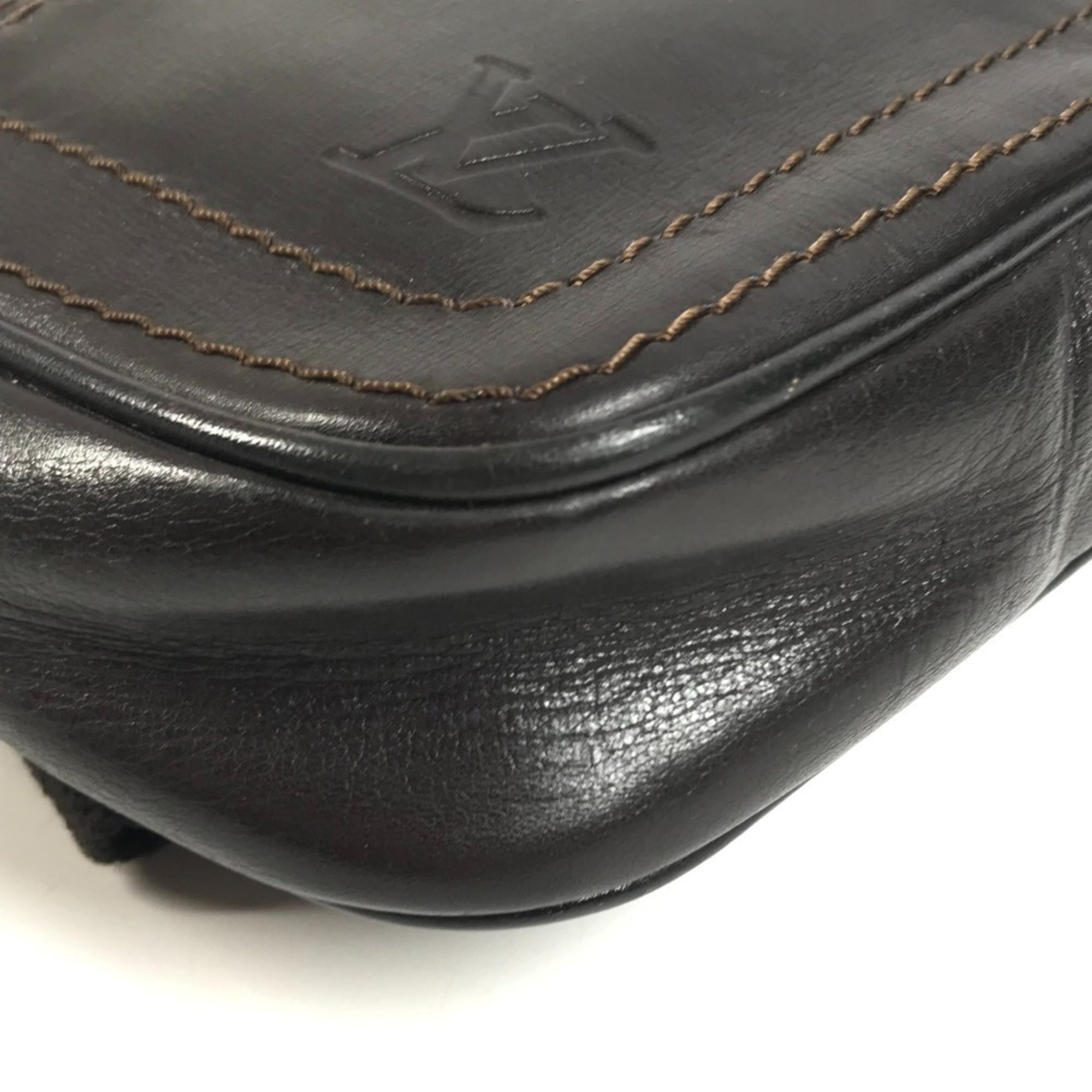 Louis Vuitton Brown Utah Leather Pouch Sling Bag (Pre-Owned)