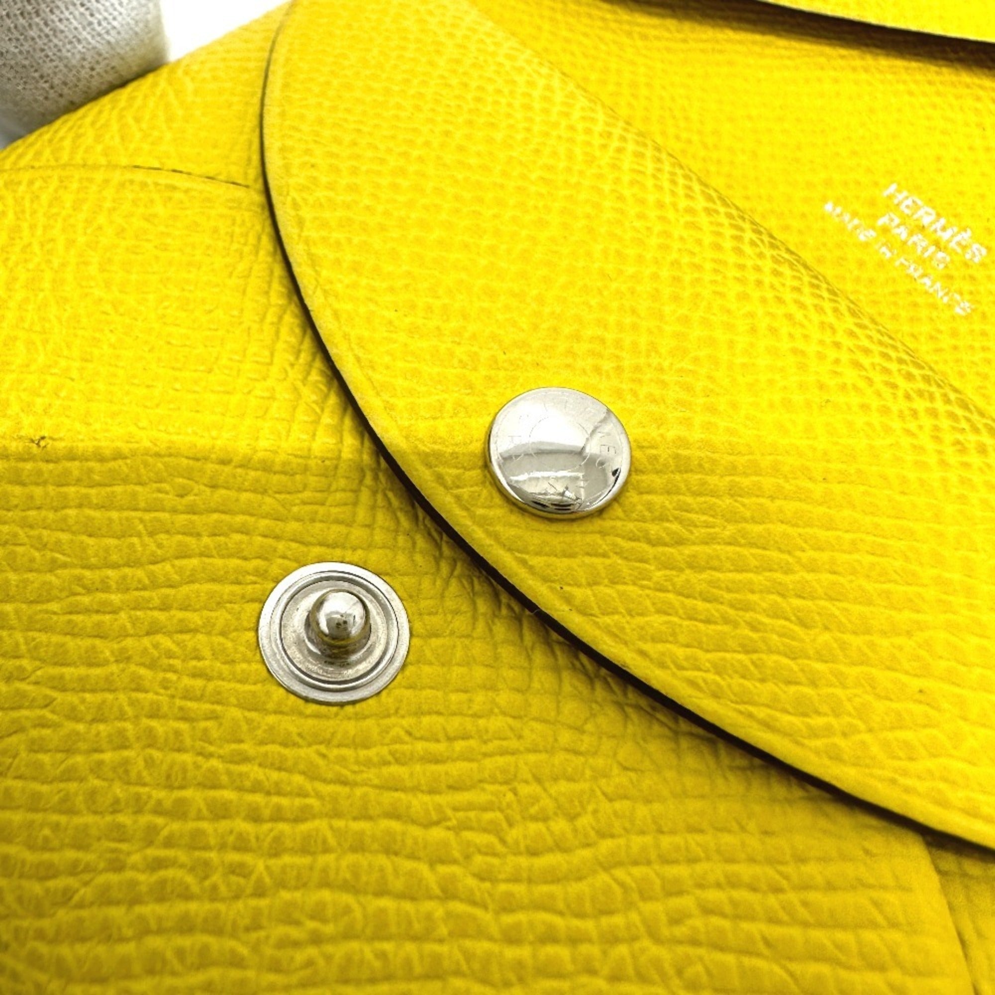 Hermes Jaune Yellow Epsom Leather Coin Purse/Coin Case (Pre-Owned)
