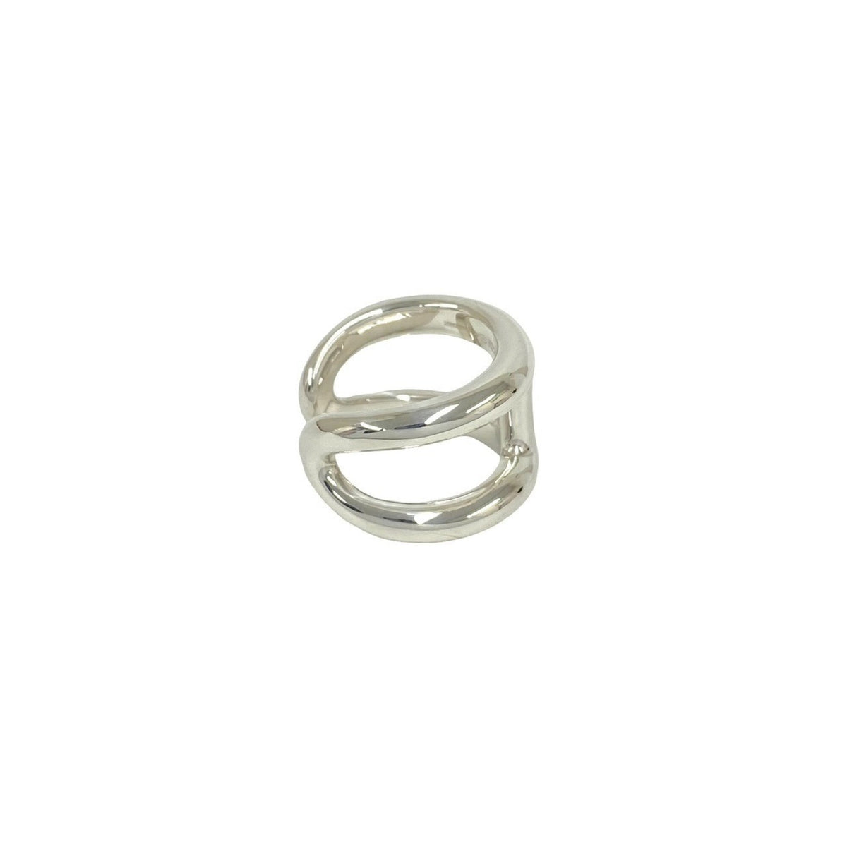 Hermes Silver Silver 925 Band Ring (Pre-Owned)