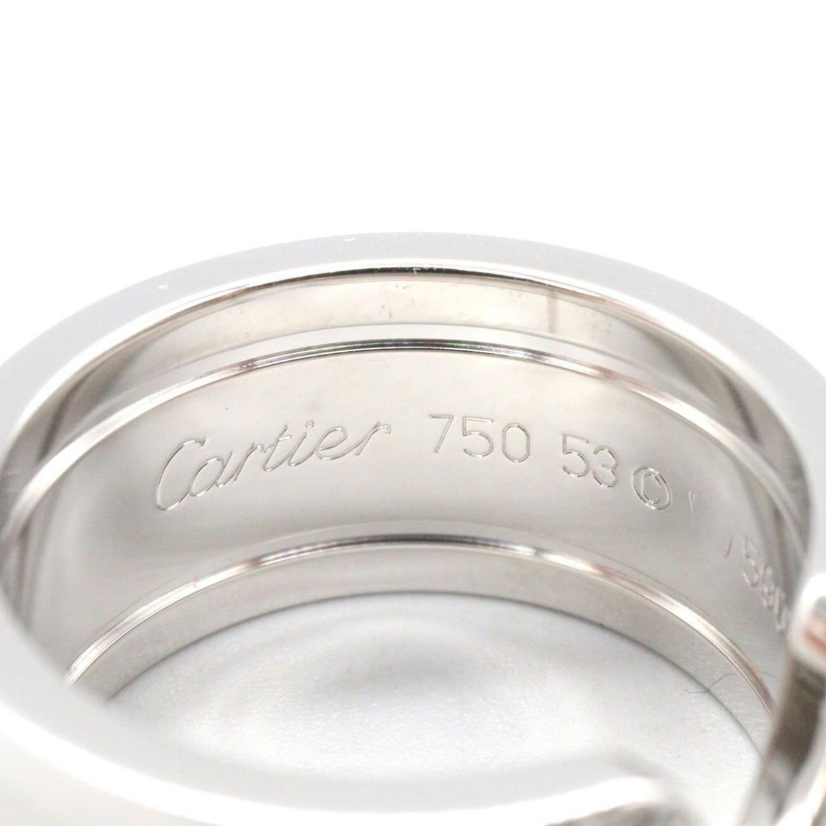 Cartier Clear White Gold White Gold (18K) Band Ring (Pre-Owned)