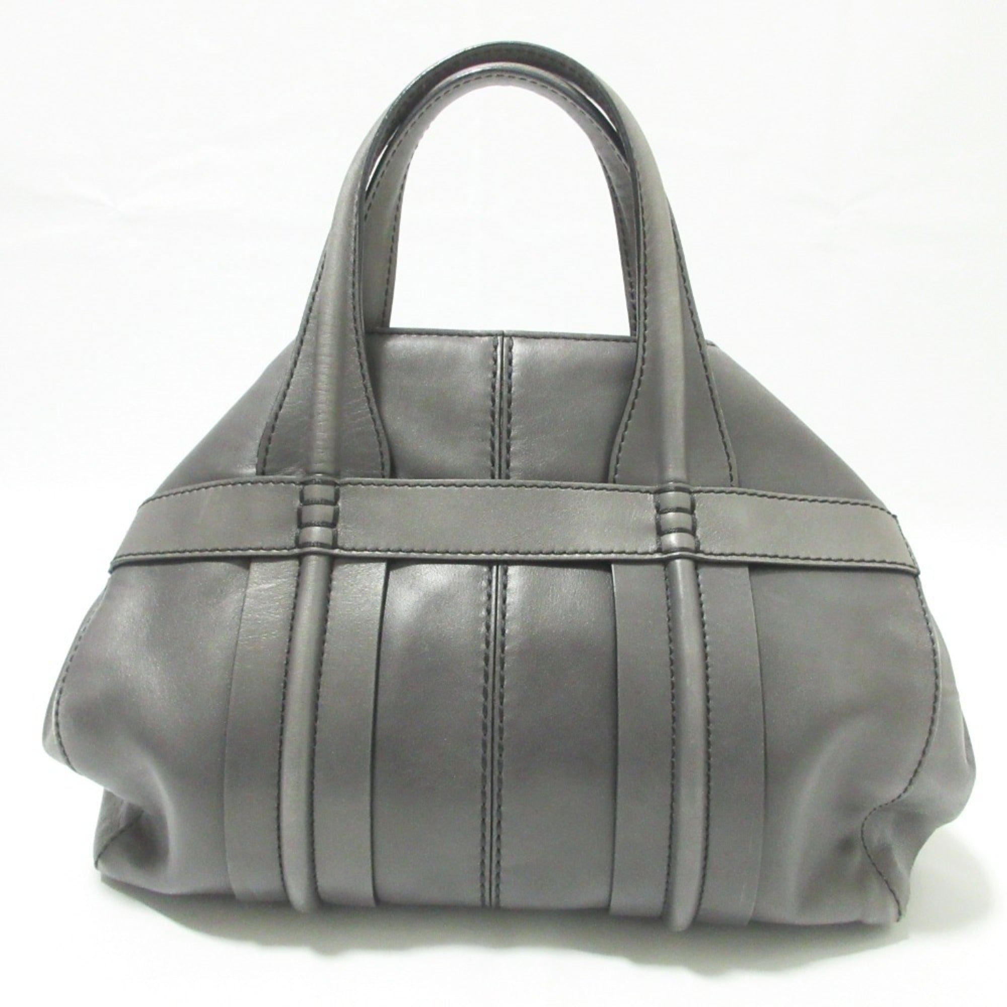 Tod's Gray Leather Handbag (Pre-Owned)