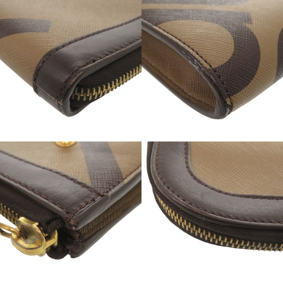 Dunhill Brown Leather Clutch Bag (Pre-Owned)