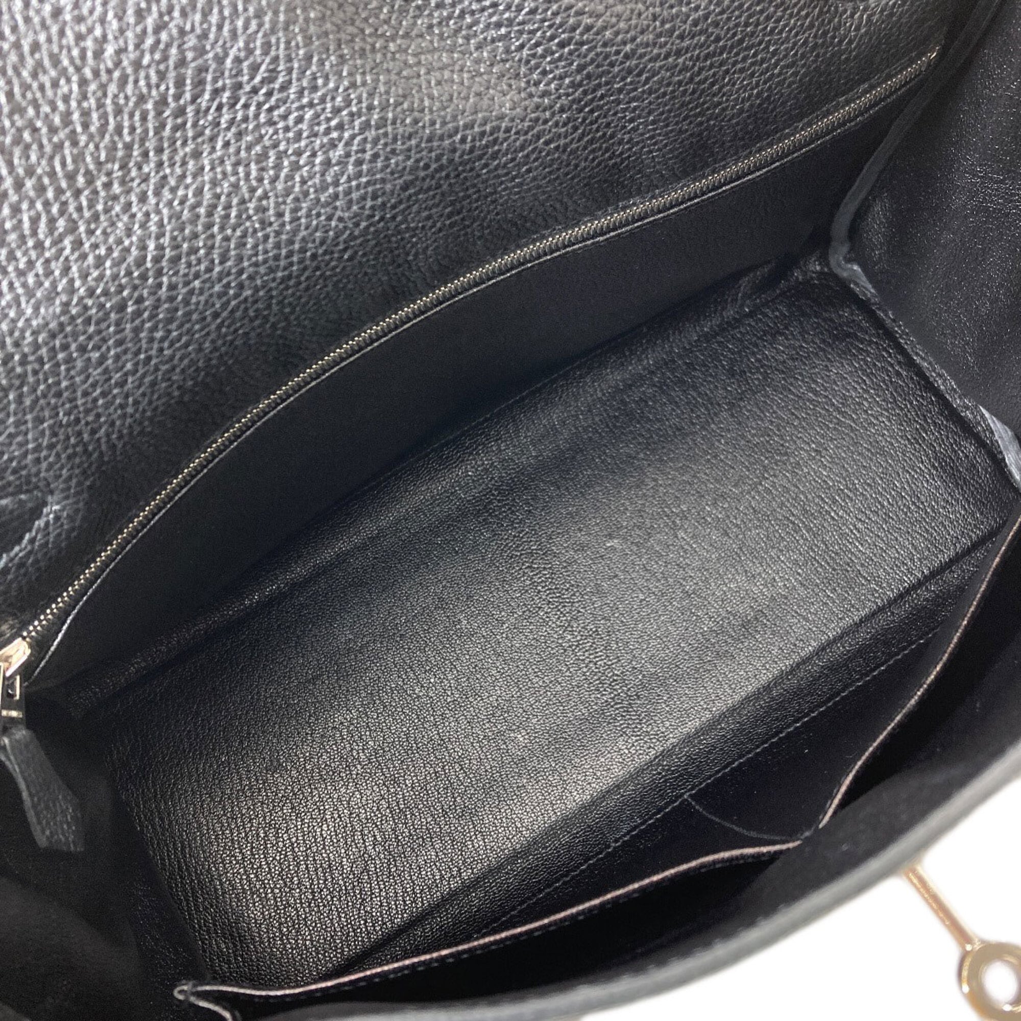 Hermes Kelly Black Togo Leather Handbag (Pre-Owned)