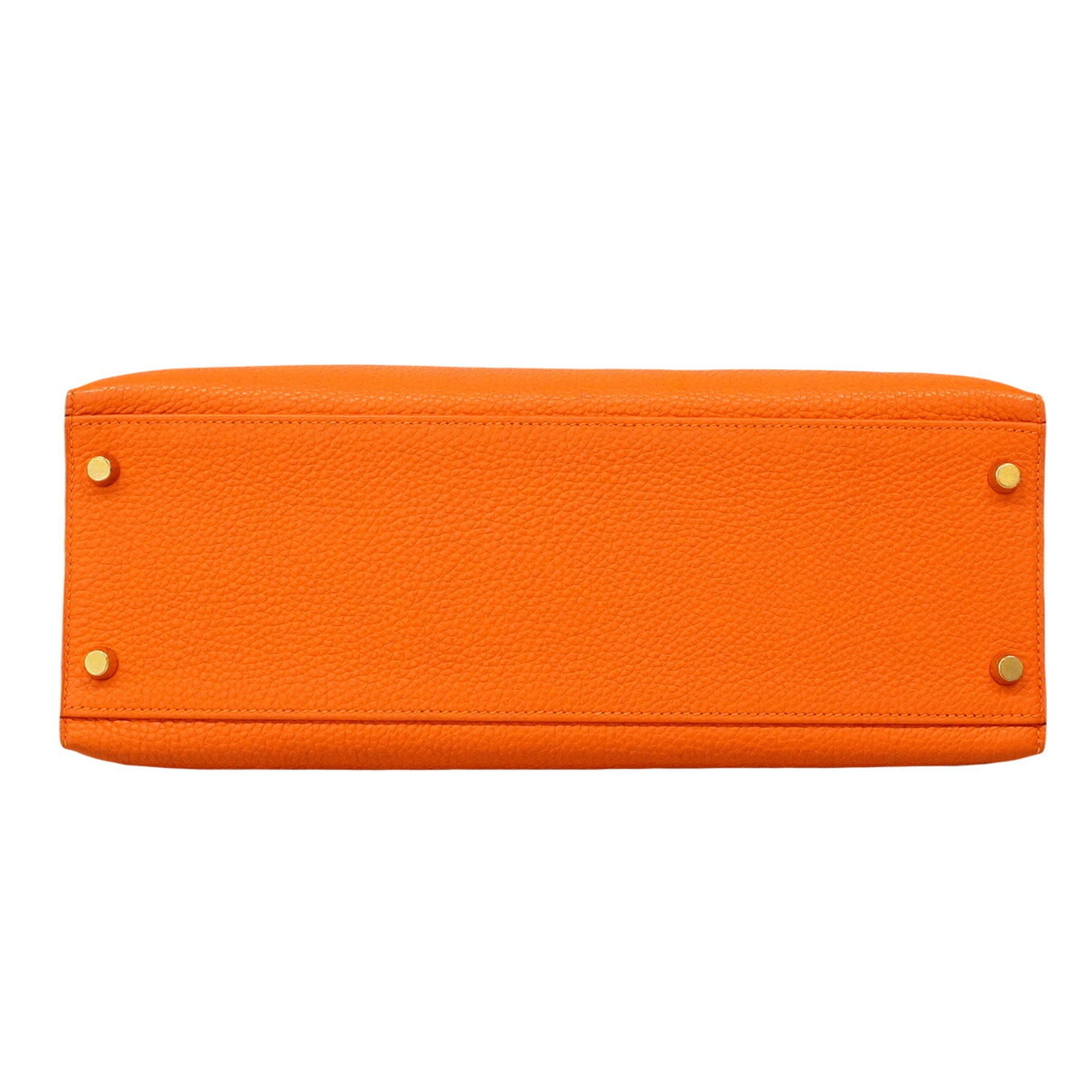 Hermes Orange Togo Leather Handbag (Pre-Owned)