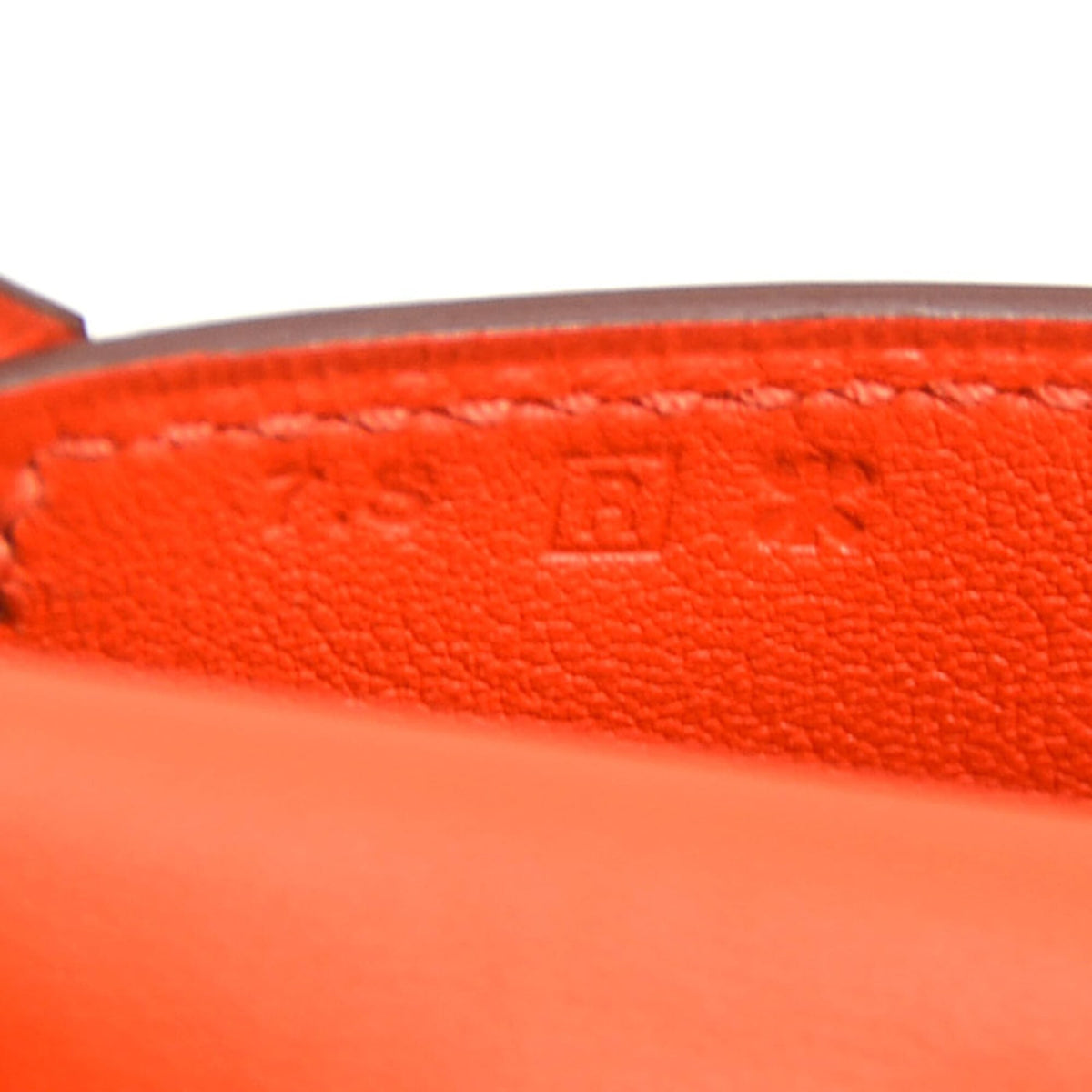 Hermes Red Orange Leather Clutch Bag (Pre-Owned)