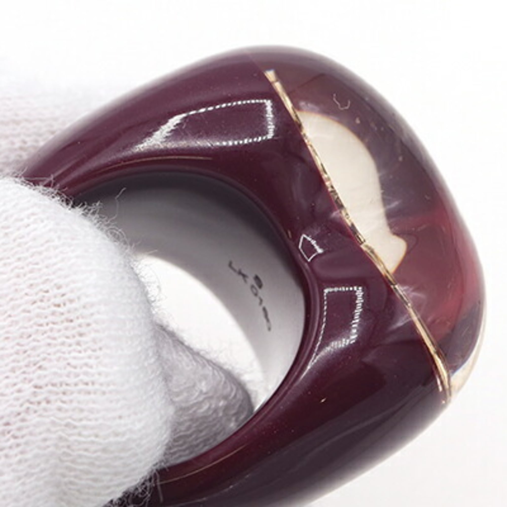 Louis Vuitton Rouge Fauviste Resin Band Ring (Pre-Owned)