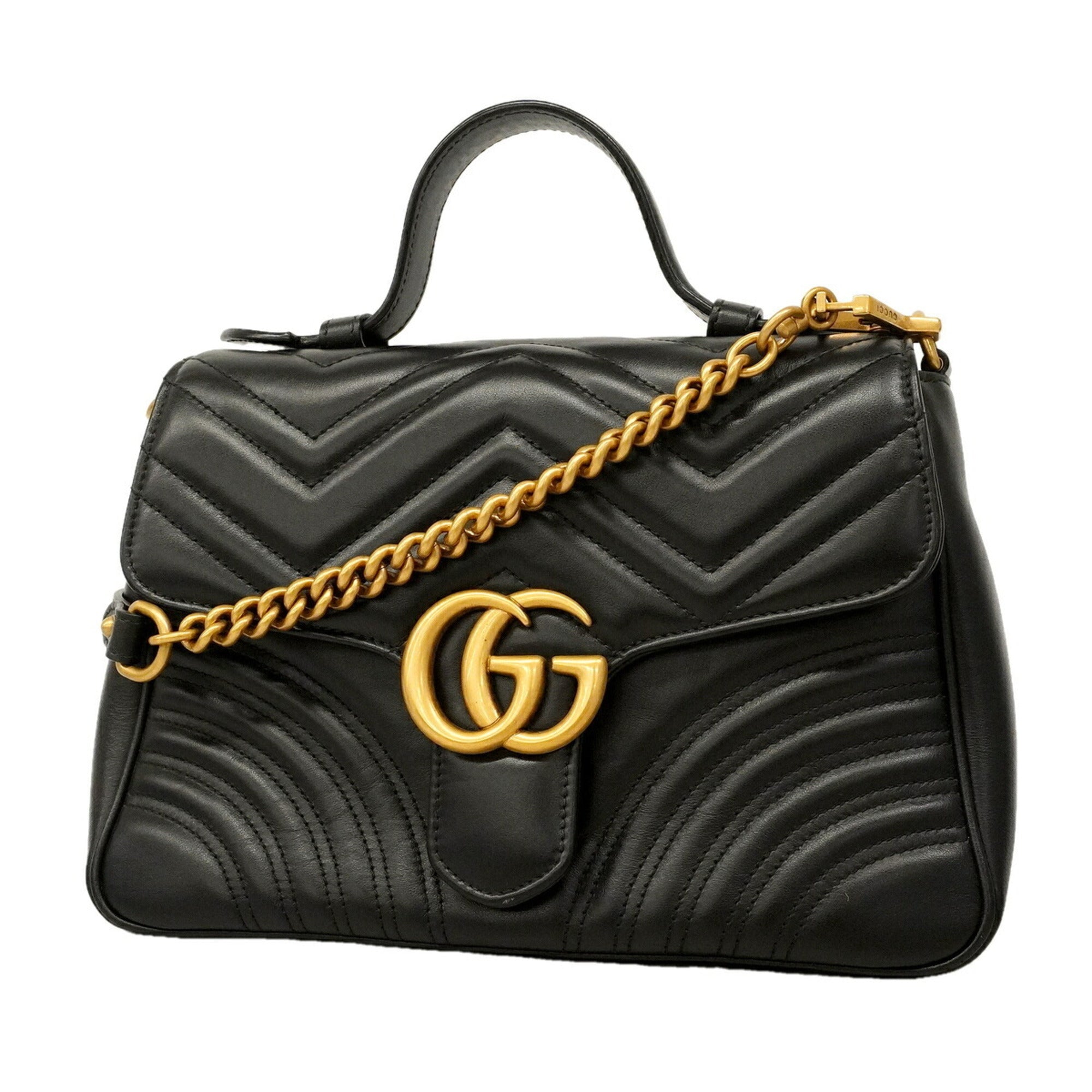 Gucci Black Leather Handbag (Pre-Owned)