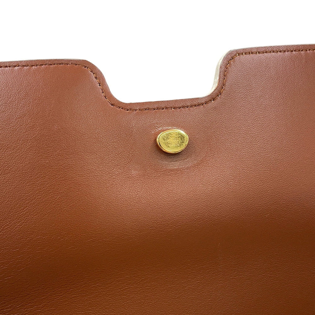 Burberry Brown White Suede Leather Shoulder Bag (Pre-Owned)