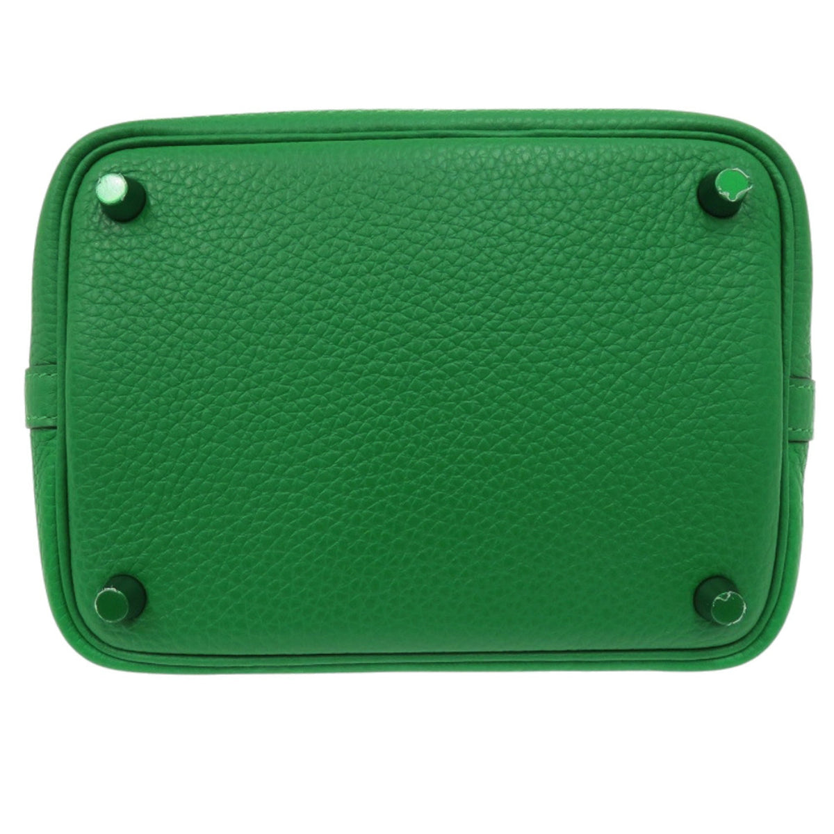 Hermes Green Taurillon Clemence Leather Handbag (Pre-Owned)