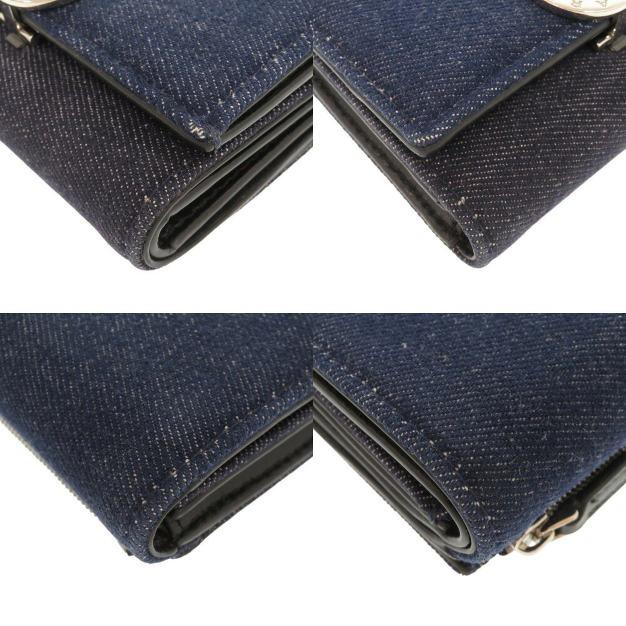 Bvlgari Blue Denim Wallet (Tri-Fold) (Pre-Owned)