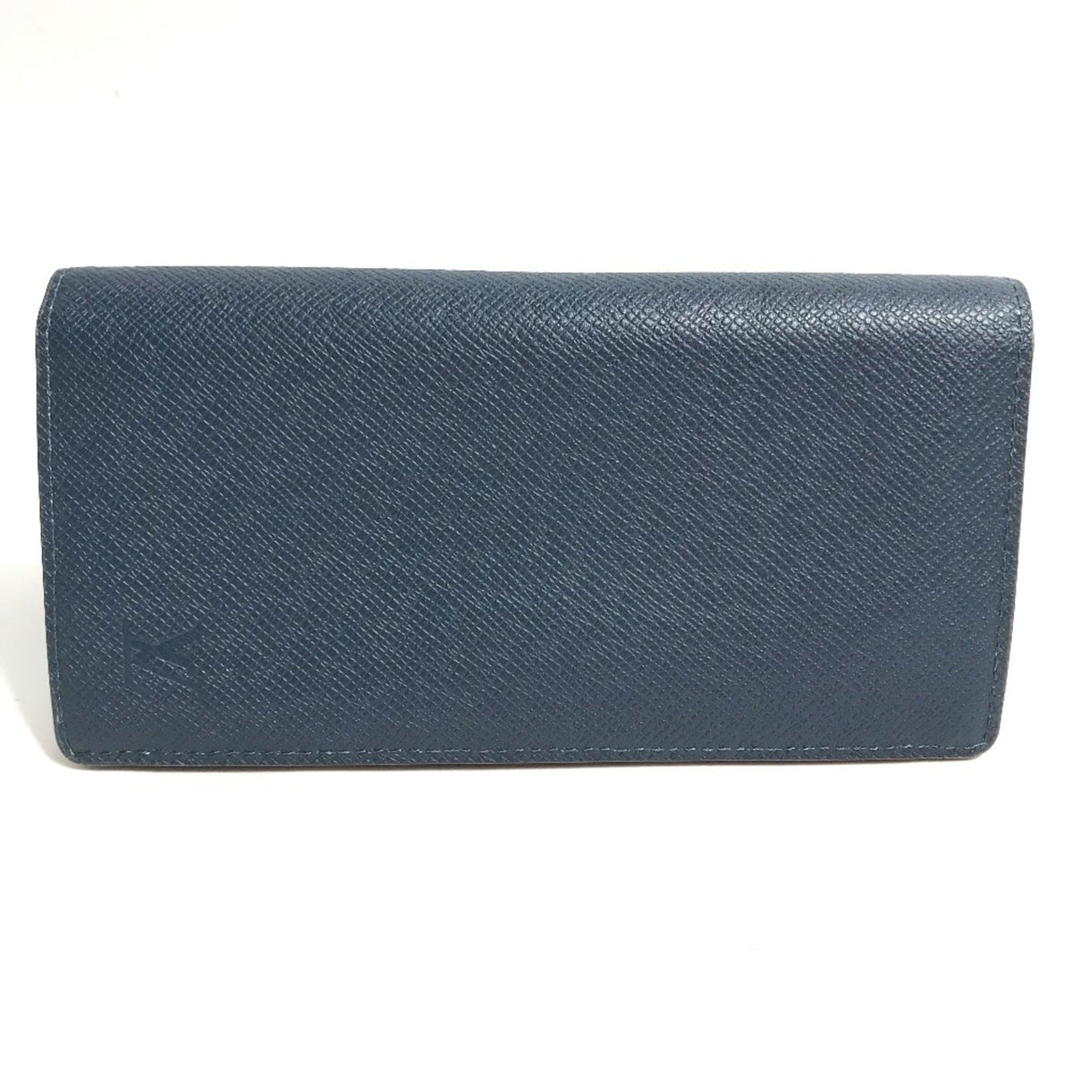 Louis Vuitton Taiga Blue Ocean Taiga Leather Long Wallet (Bi-Fold) (Pre-Owned)