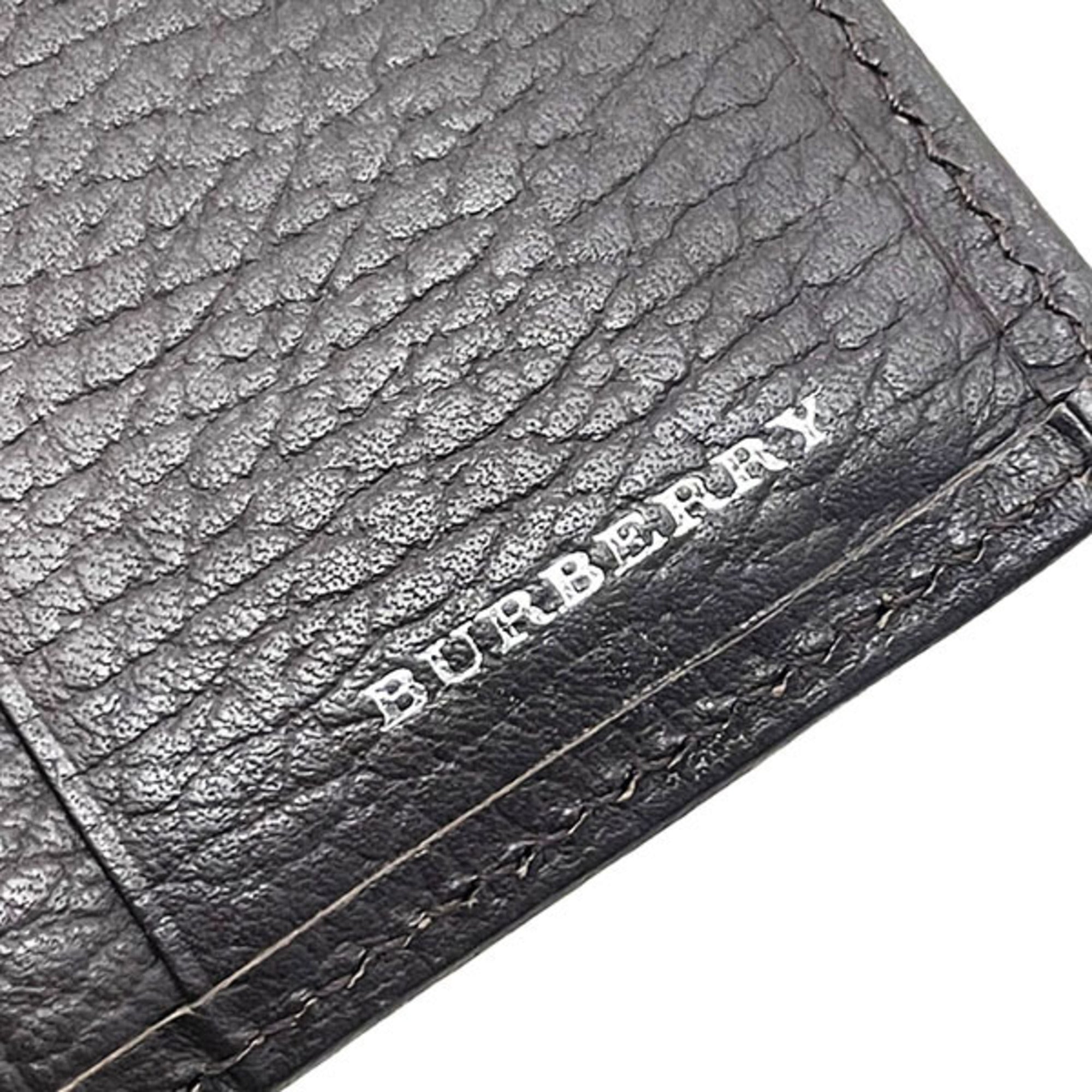 Burberry Dark Brown Leather Wallet (Bi-Fold) (Pre-Owned)