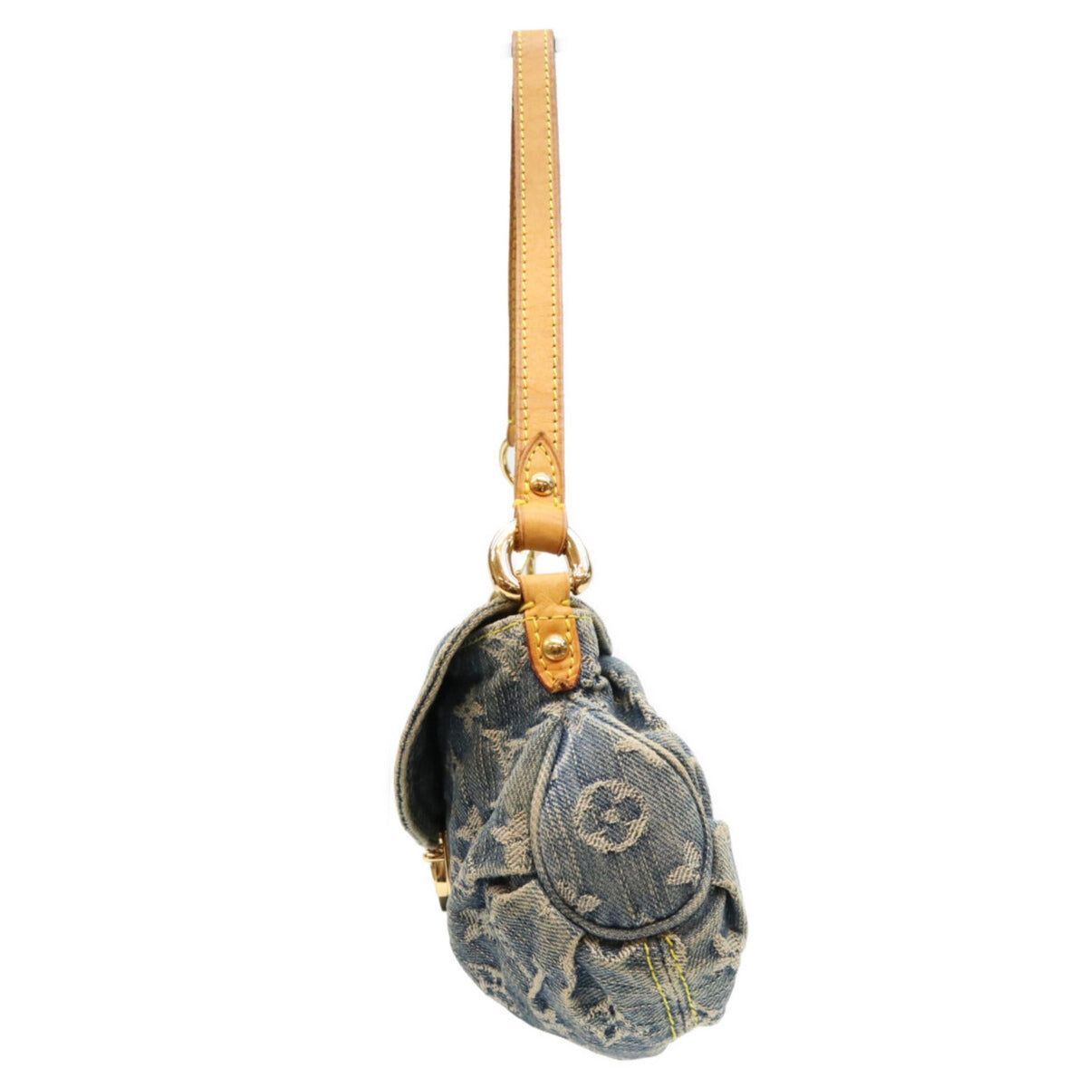 Louis Vuitton Gold Monogram Denim Shoulder Bag (Pre-Owned)