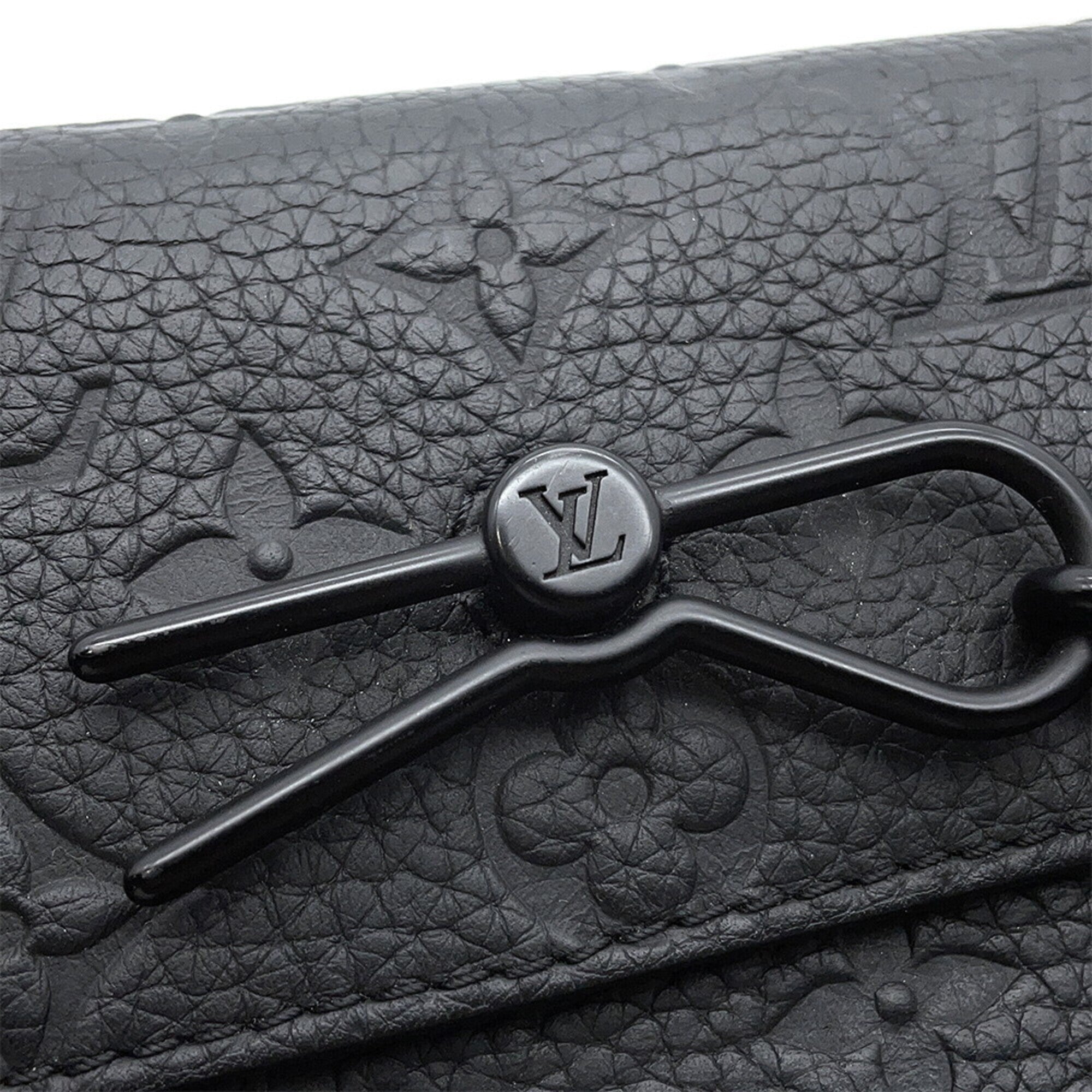 Louis Vuitton Black Noir Monogram Leather Long Wallet (Bi-Fold) (Pre-Owned)