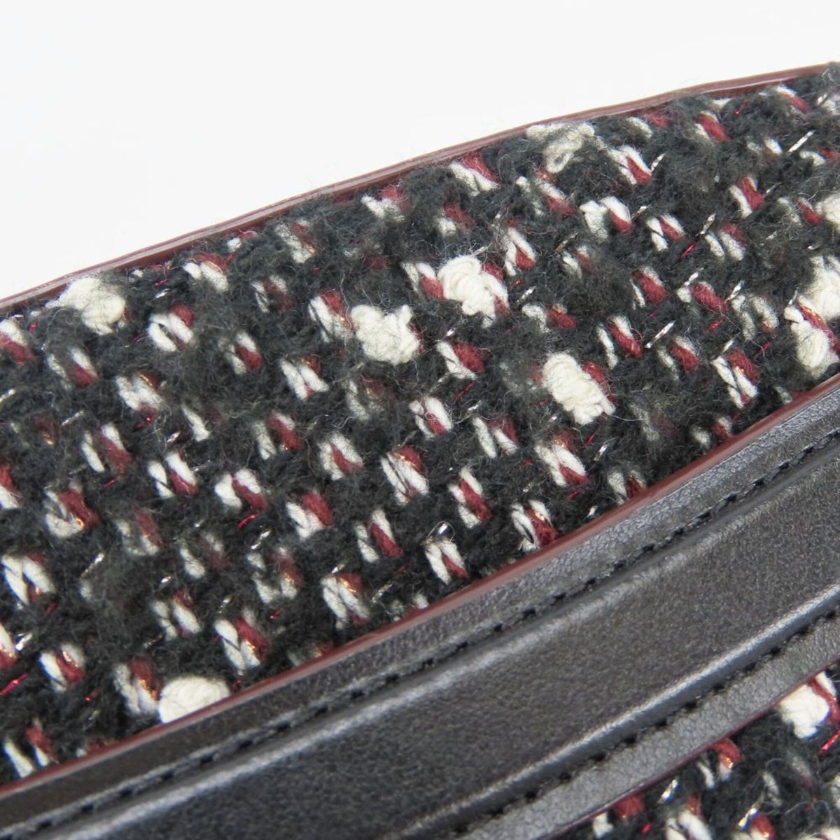 Coach Black Bordeaux Leather Tweed Shoulder Bag (Pre-Owned)