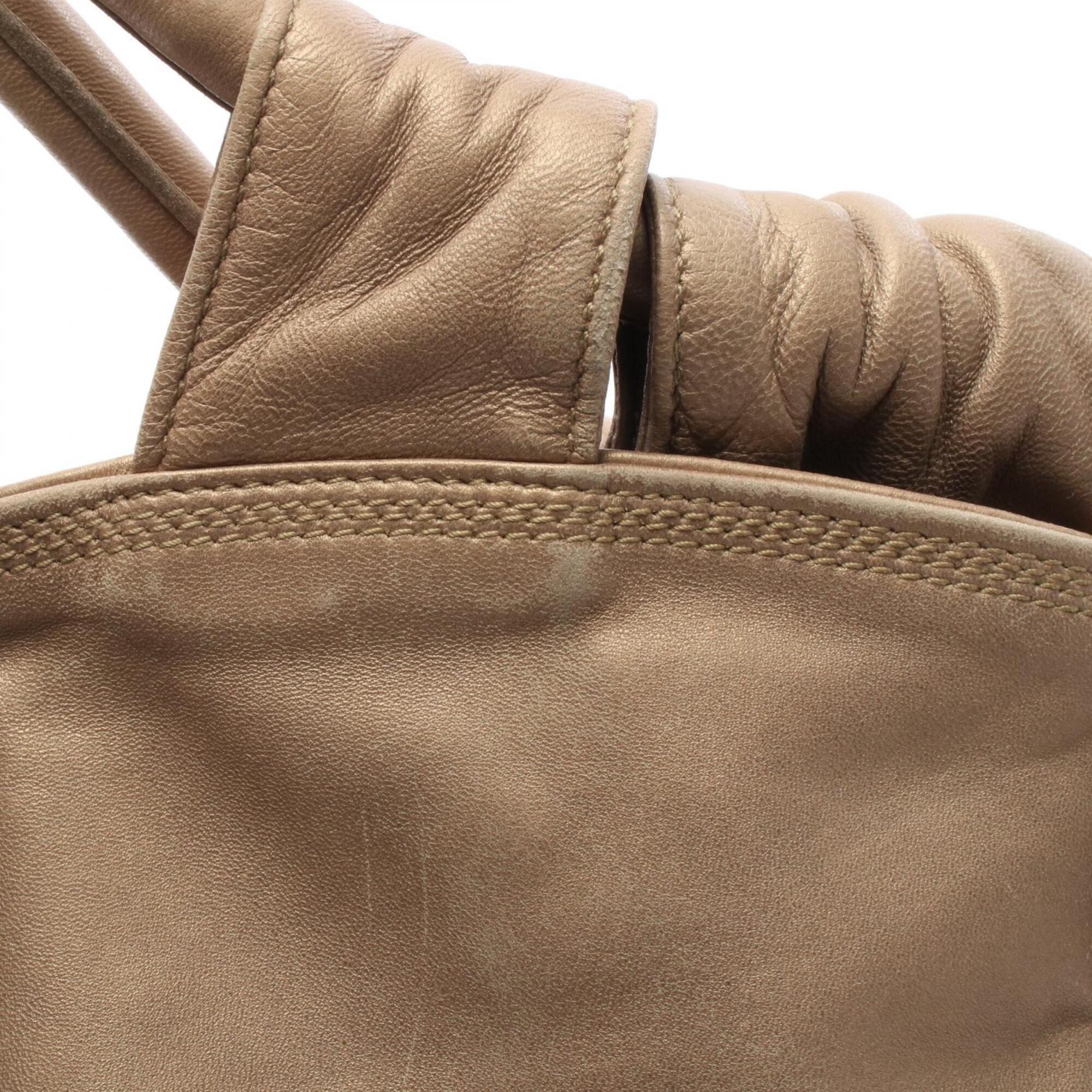 Loewe Gold Leather Handbag (Pre-Owned)