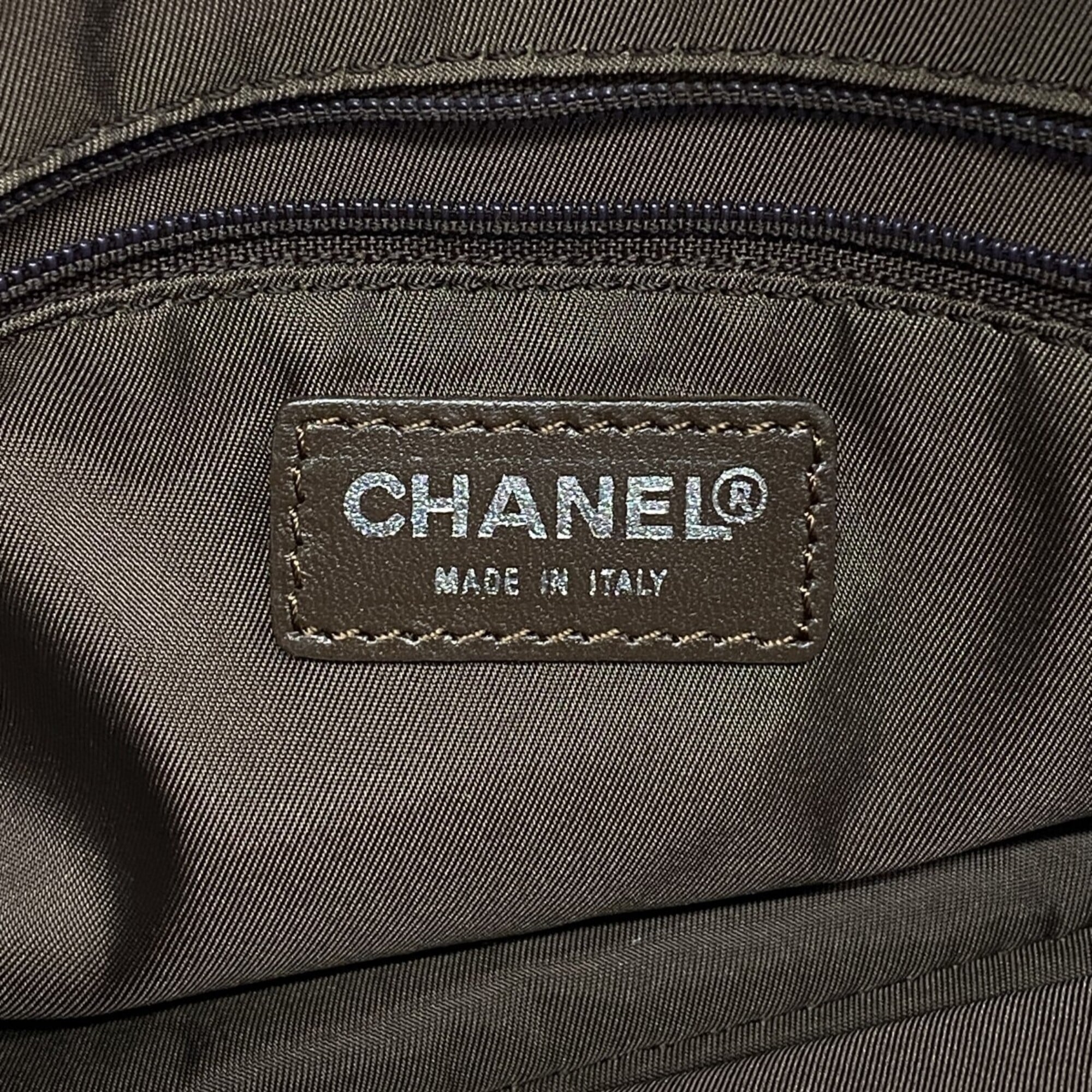 Chanel Khaki Nylon Handbag (Pre-Owned)