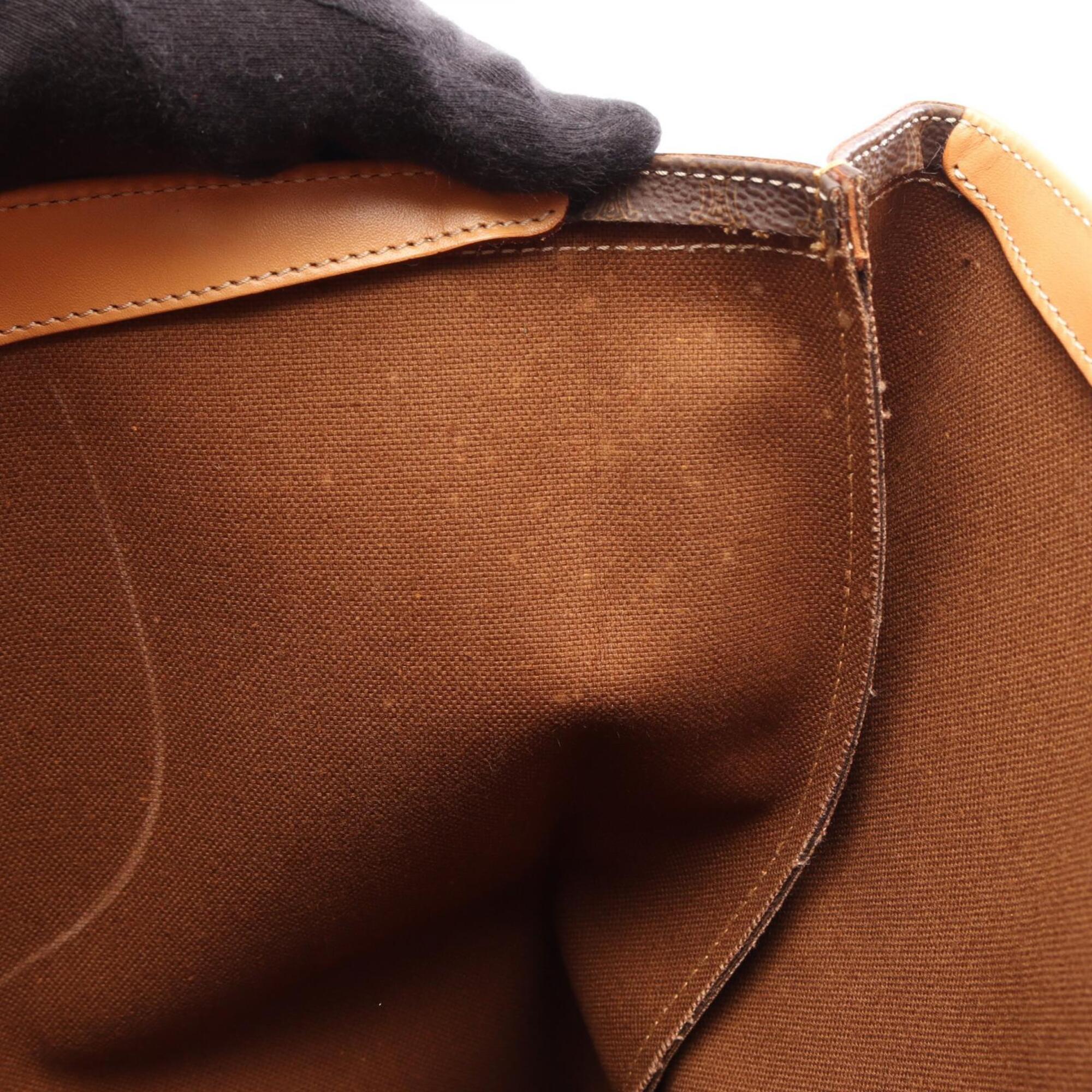 Celine Brown Coated Canvas Leather Handbag Tote Bag (Pre-Owned)