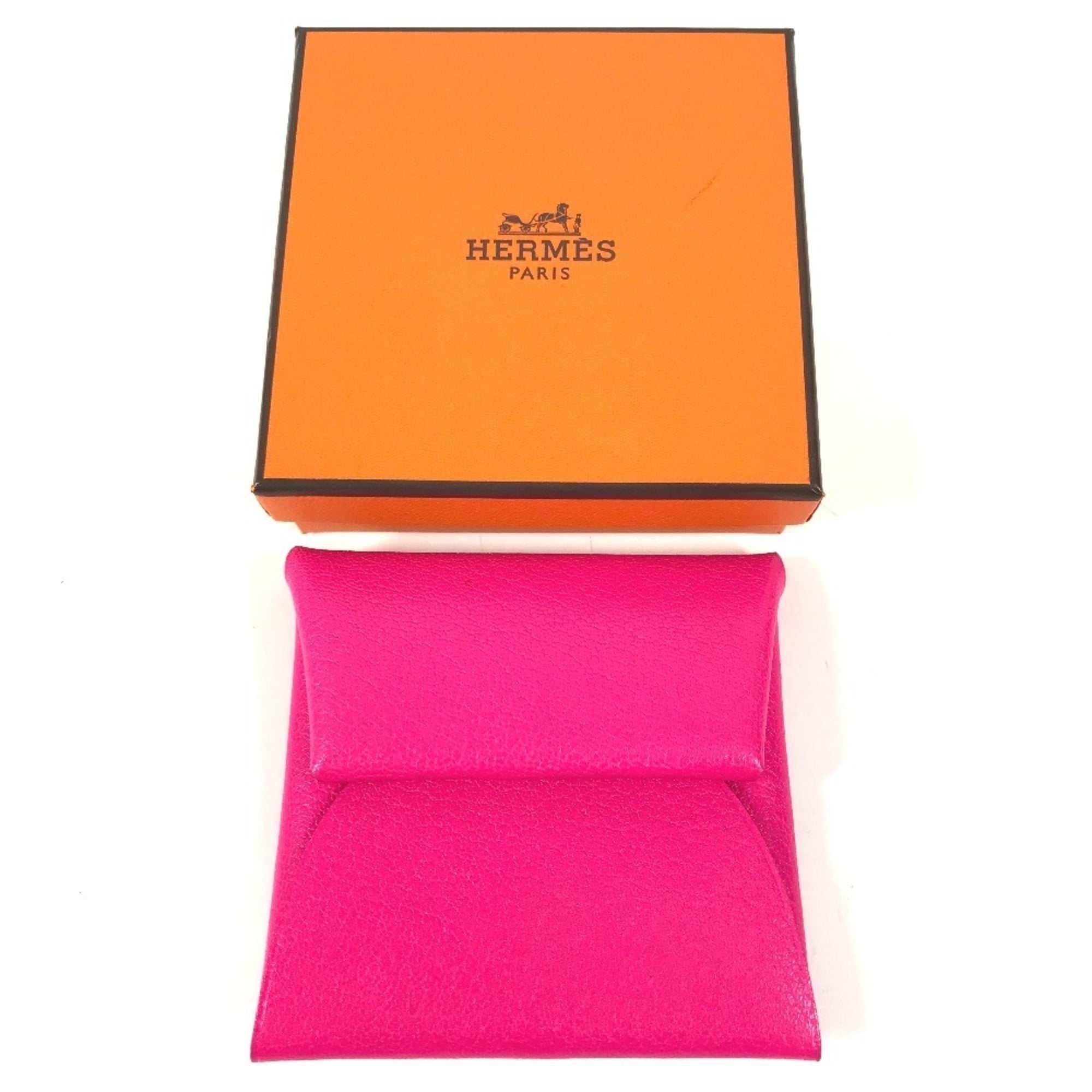 Hermes Pink Leather Coin Purse/Coin Case (Pre-Owned)
