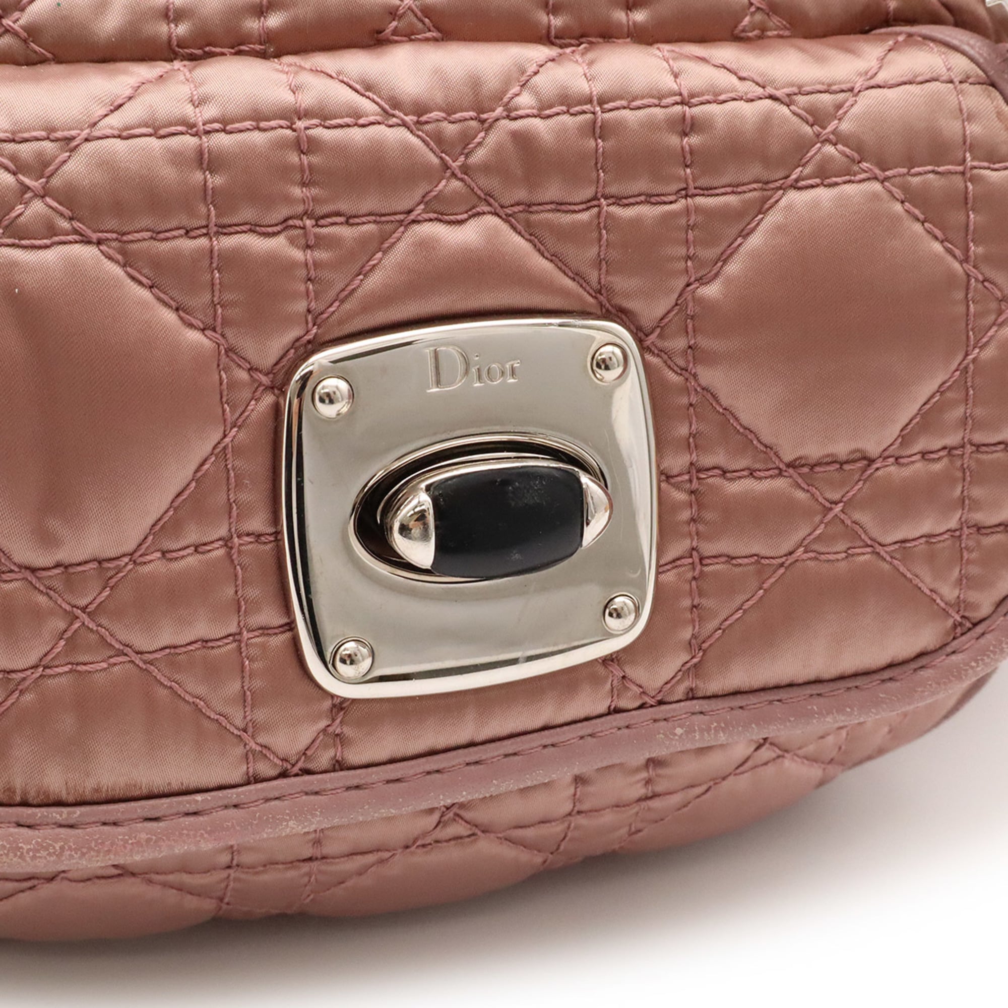 Christian Dior Pink Nylon Handbag Tote Bag (Pre-Owned)