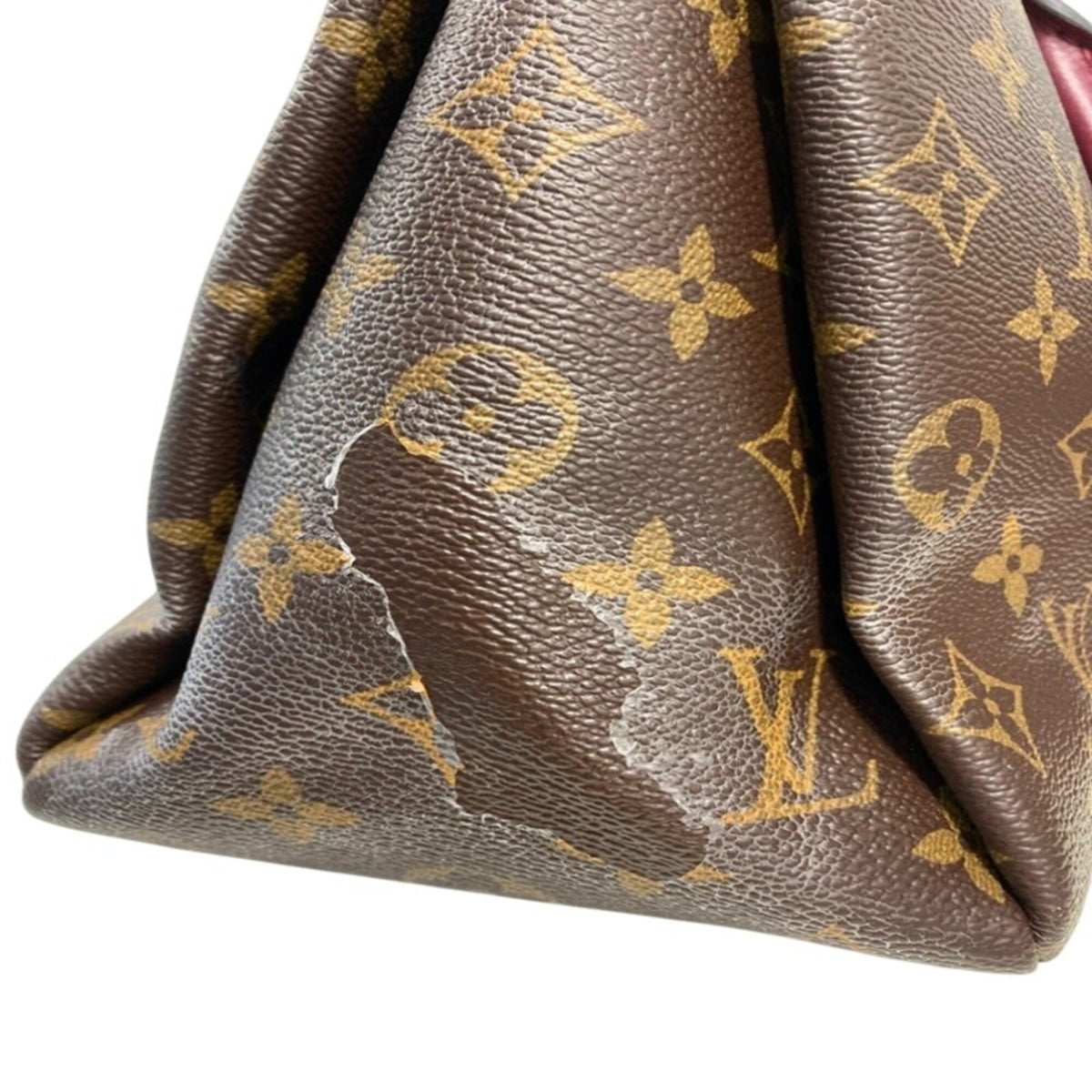 Louis Vuitton Brown Purple Raisin Leather Handbag Shoulder Bag (Pre-Owned)