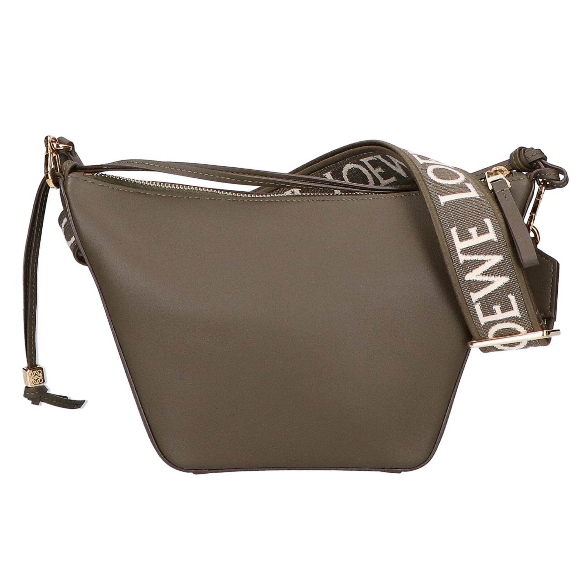 Loewe Dark Khaki Green Leather Shoulder Bag (Pre-Owned)