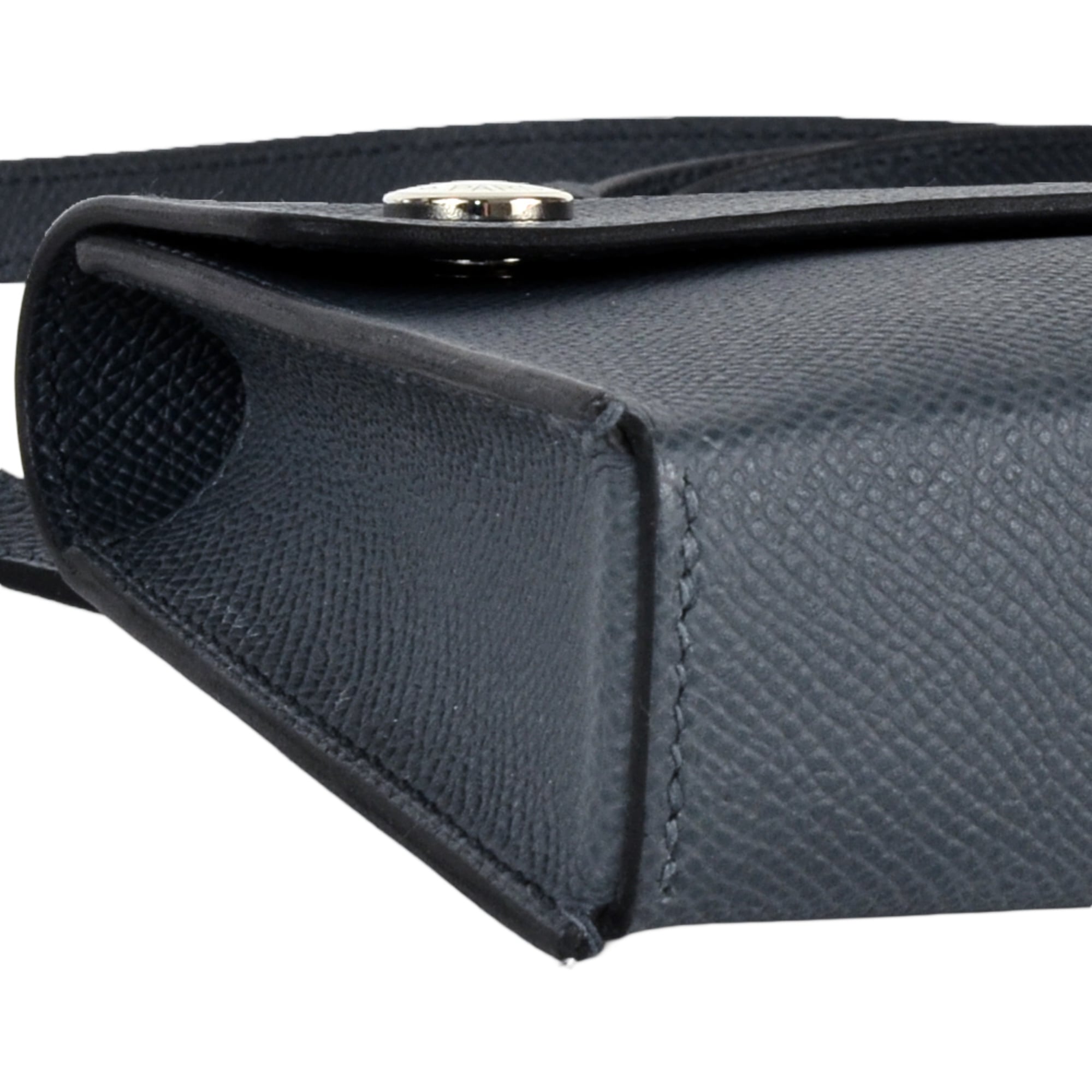 Hermes Blue Gray Dark Blue Epsom Leather Pochette Shoulder Bag (Pre-Owned)