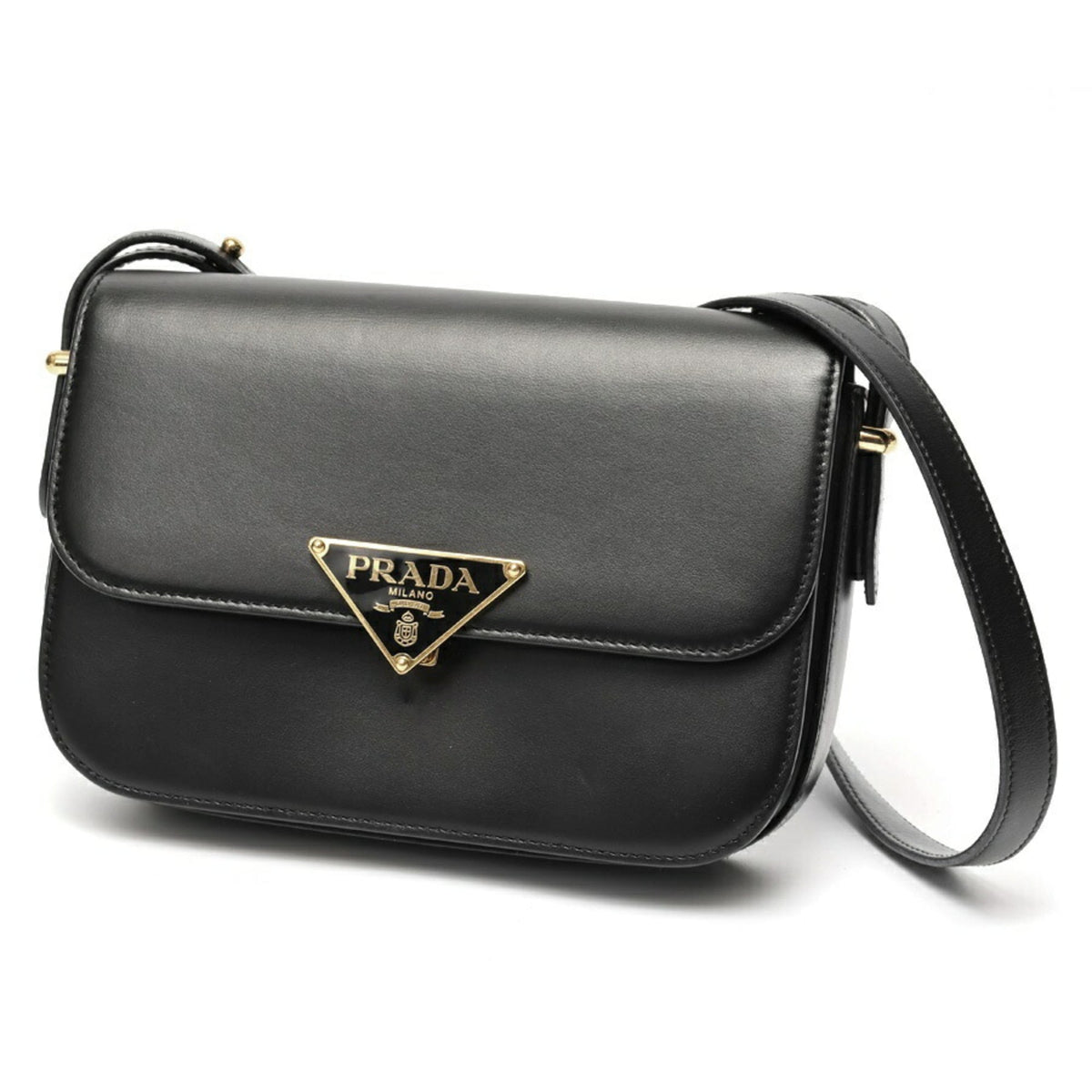 Prada Black Leather Shoulder Bag (Pre-Owned)