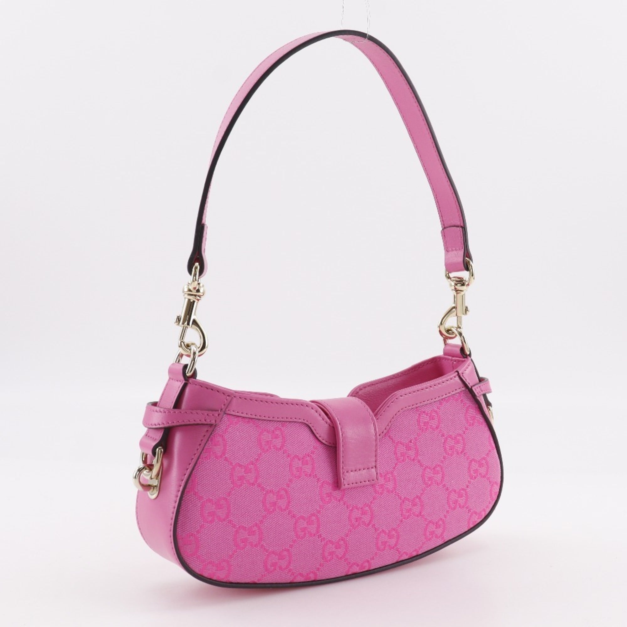Gucci Pink Gg Canvas Shoulder Bag (Pre-Owned)